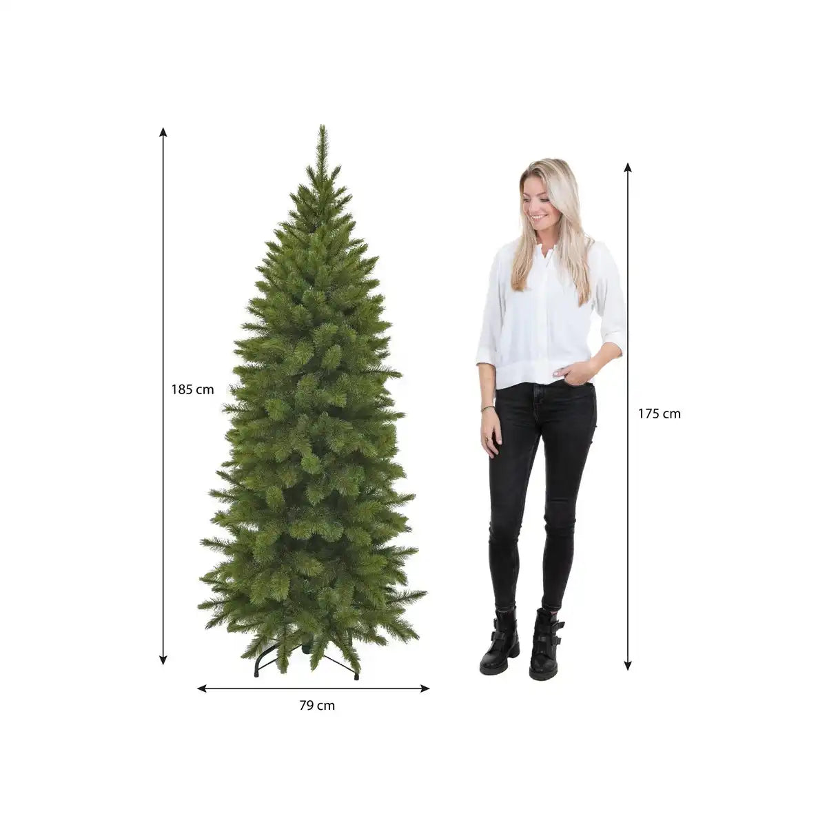 Schmaler künstlicher Kirschbaum von Bristlecone – H185 x Ø79 cm – Grün