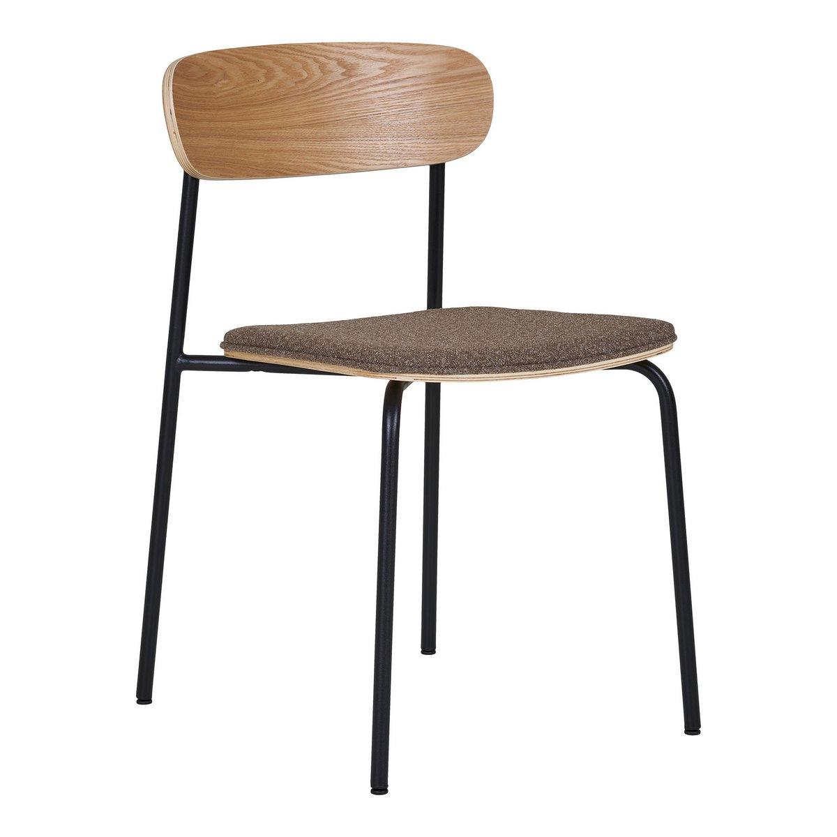 Estepona Esszimmerstuhl – Natur/Braun/Schwarz, 51 x 47 x 77 cm – 2er-Set