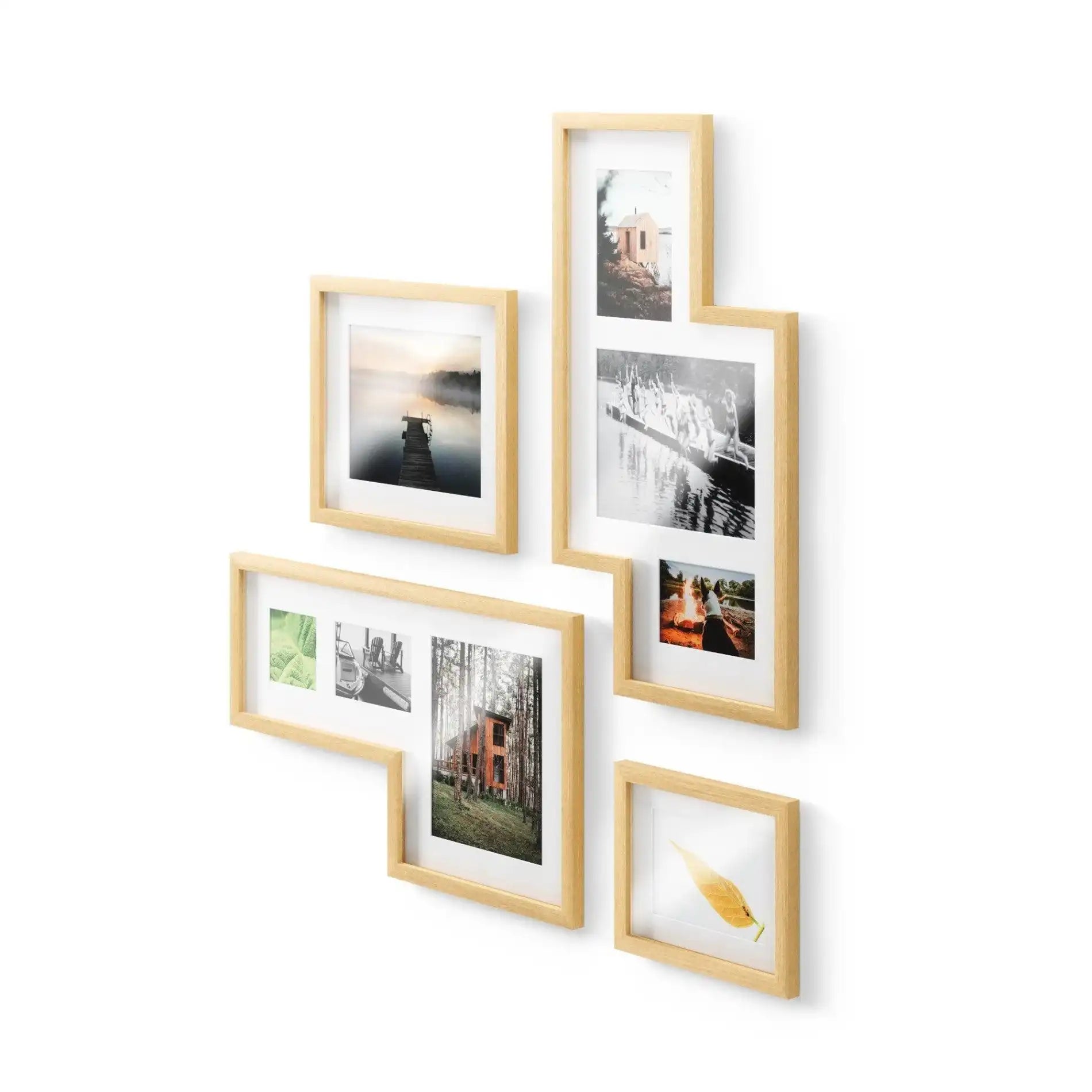 4er set Mingle Bilderrahmen Holz Naturholz - HomeDesign Knaus