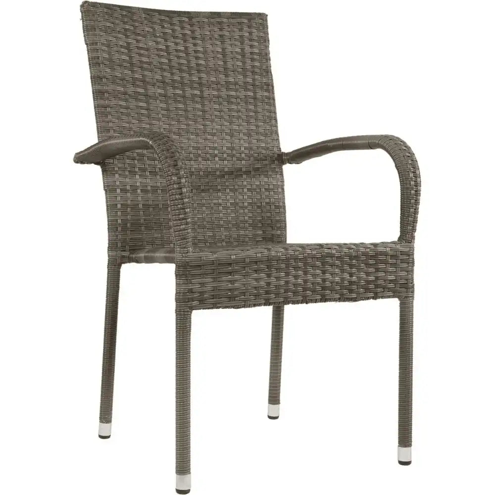 4er Set Stapelstuhl Alu gelochten Corona schwarz - HomeDesign Knaus