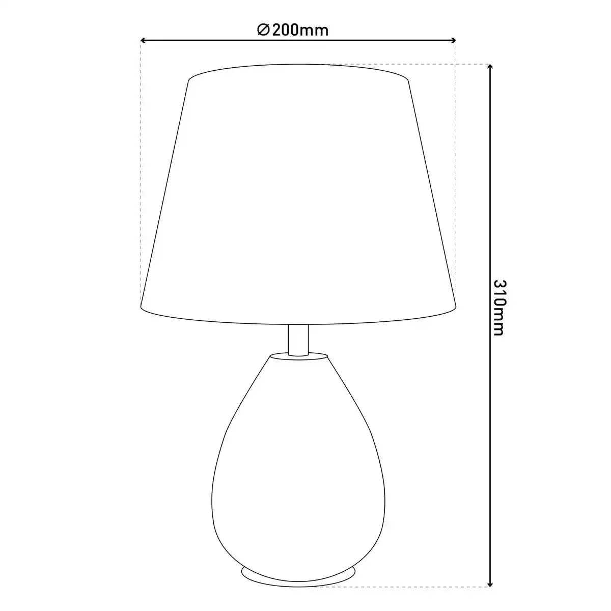 Keramik Tischleuchte "Simply Ceramics", Tischlampe aus Keramik, Gold, mit E14-Fassung, für Esszimmer, Wohnzimmer, Diele oder Büro, 31 cm hoch