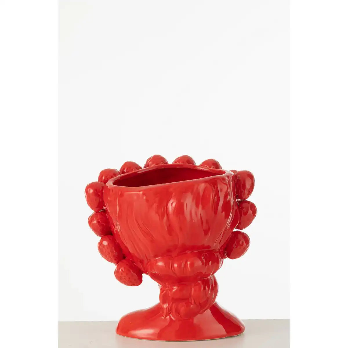 J -Line Vase Orangen - Keramik - Orange - klein - 26,5 cm hoch