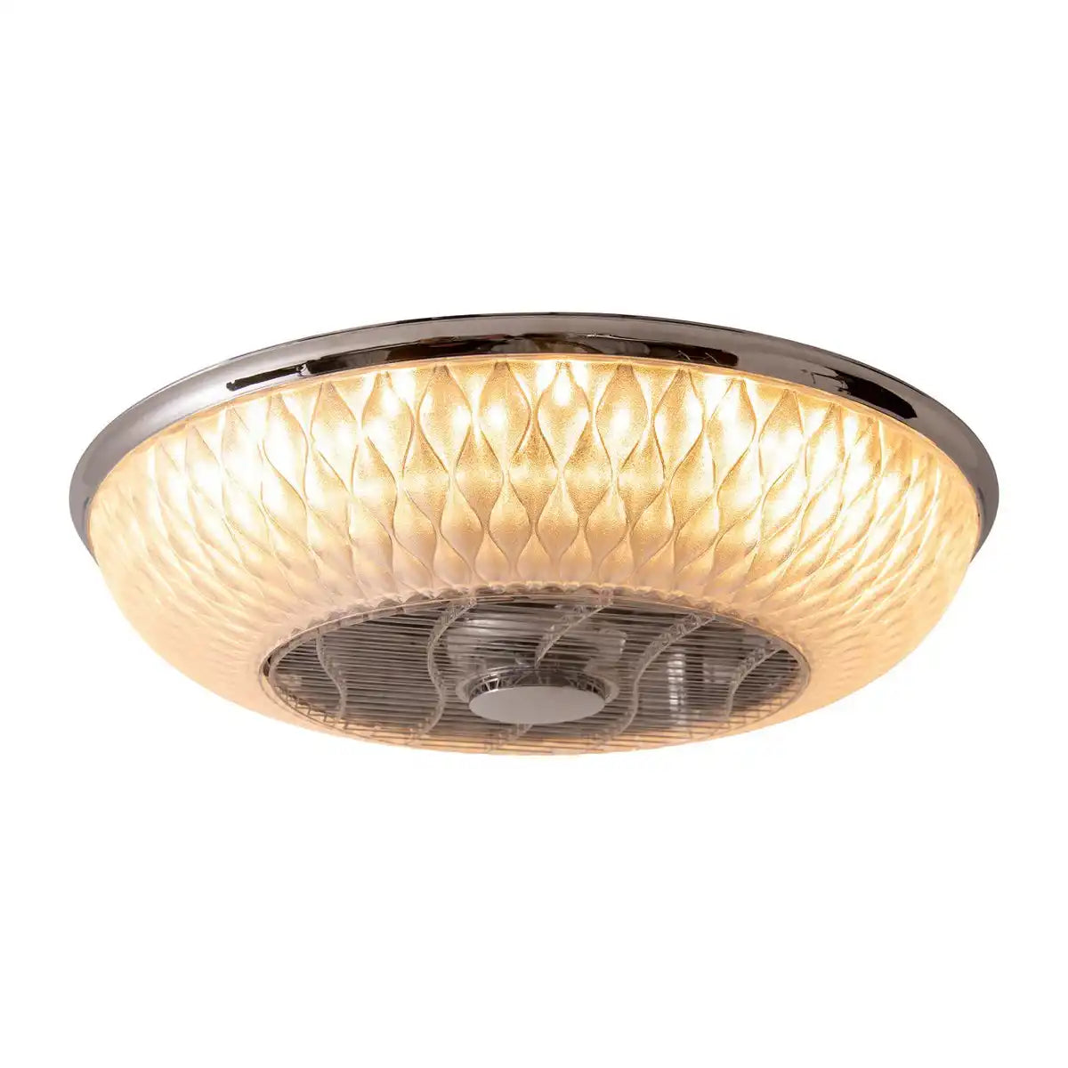 LED Deckenleuchte "VIENTO" mit Ventilator, aus Metall und Kunststoff, mit integrierten LEDs, Beleuchtung für Wohnräume oder Büro