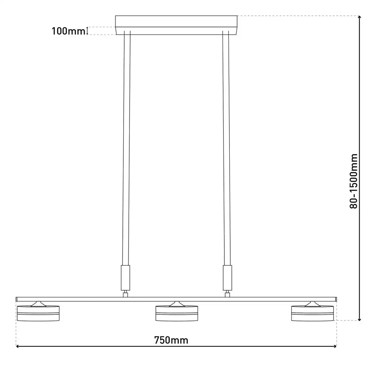 LED 3er-Pendelleuchte "TRIBERG"