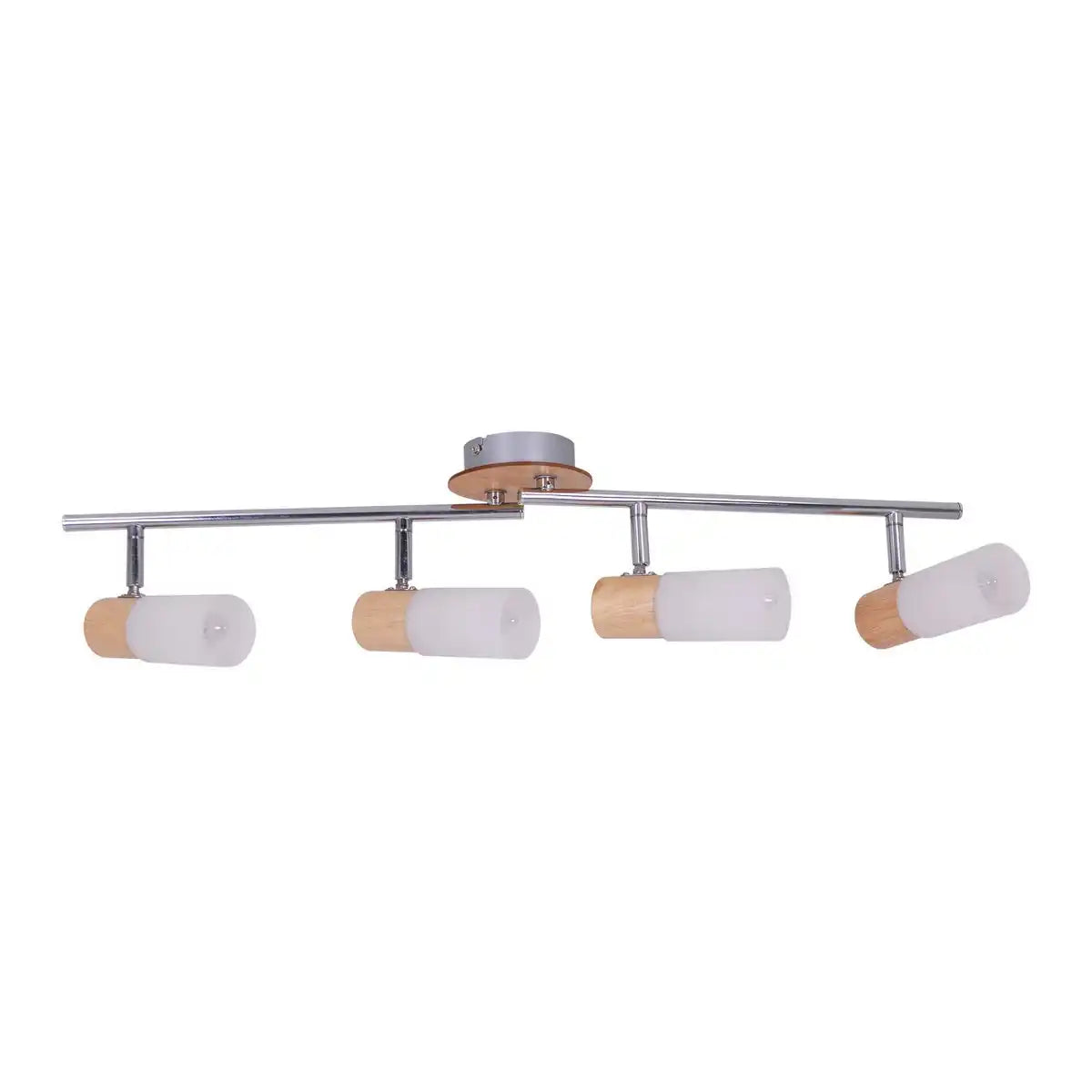 4er Wand- Deckenspot "TODTNAU", Metall, Holz und Kunststoff , 60 cm lang