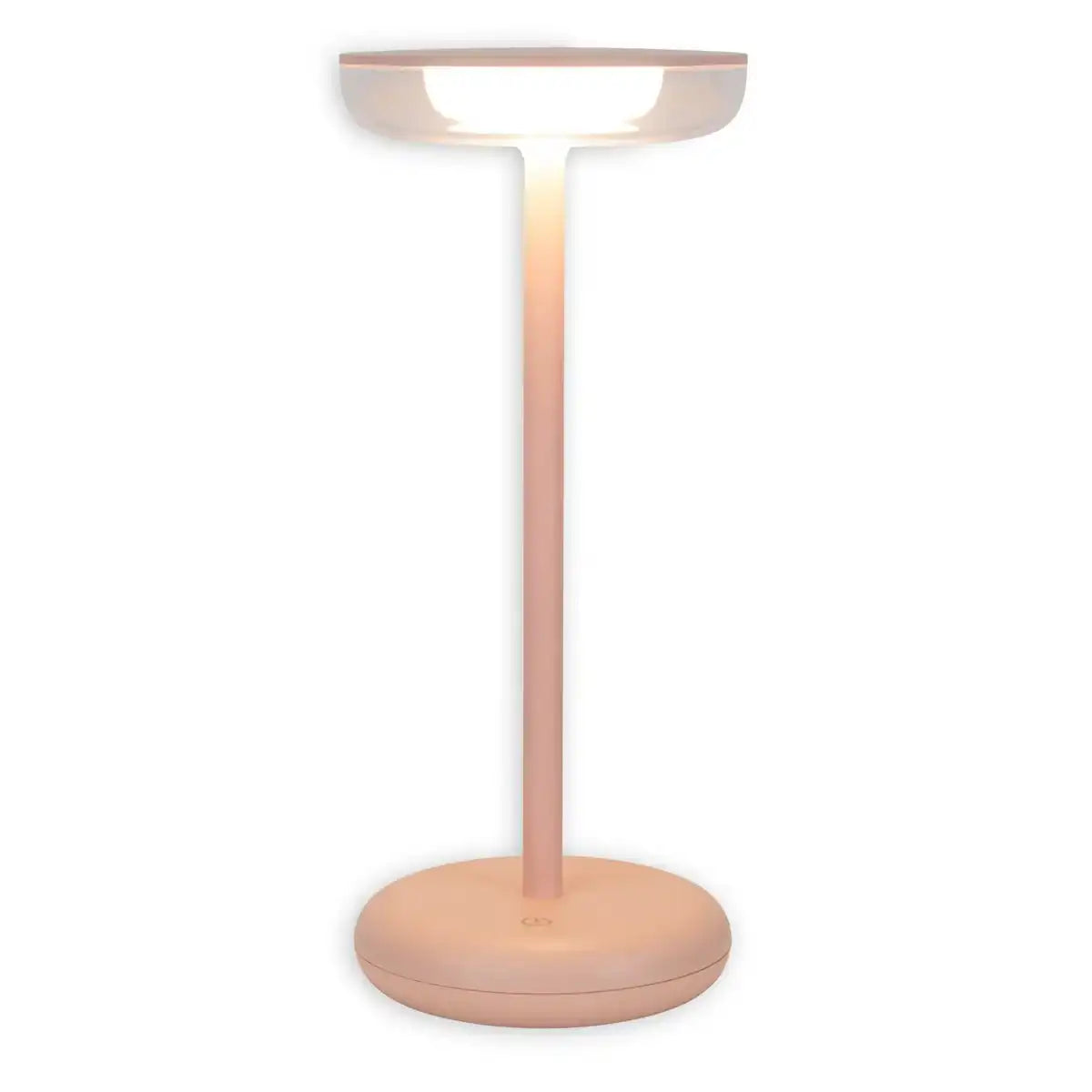 Akku-Tischleuchte "PASI" für Außen und Innen, aus Metall und Kunststoff in Rosa, dimmbar, mit Touch- und Memory-Funktion, ca. 26 cm hoch