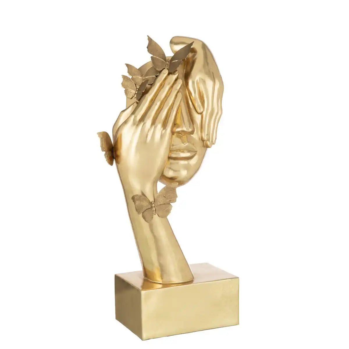 J-Line Face Butterflys Ständer Poly Gold