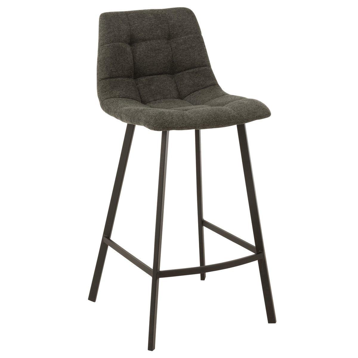 J-Line Barstuhl Stephane - Textil/Metall - Dunkelgrau