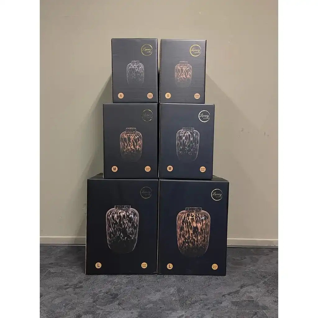 Gepardenvase Braun Klein