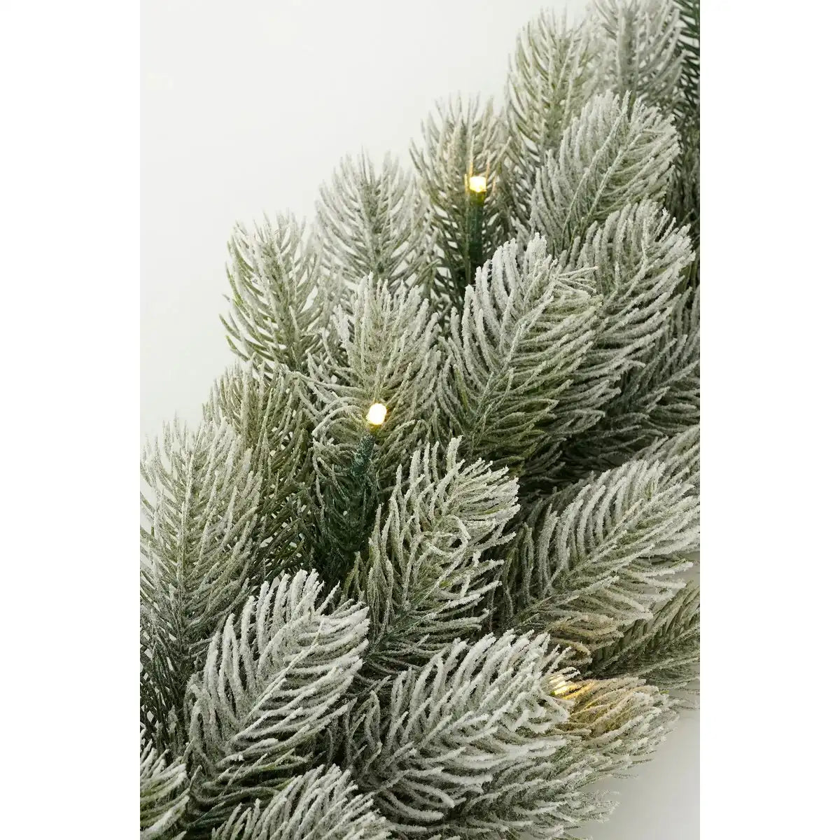 Girlande mit warmweißer LED-Beleuchtung – L180 cm – grün gefrostet