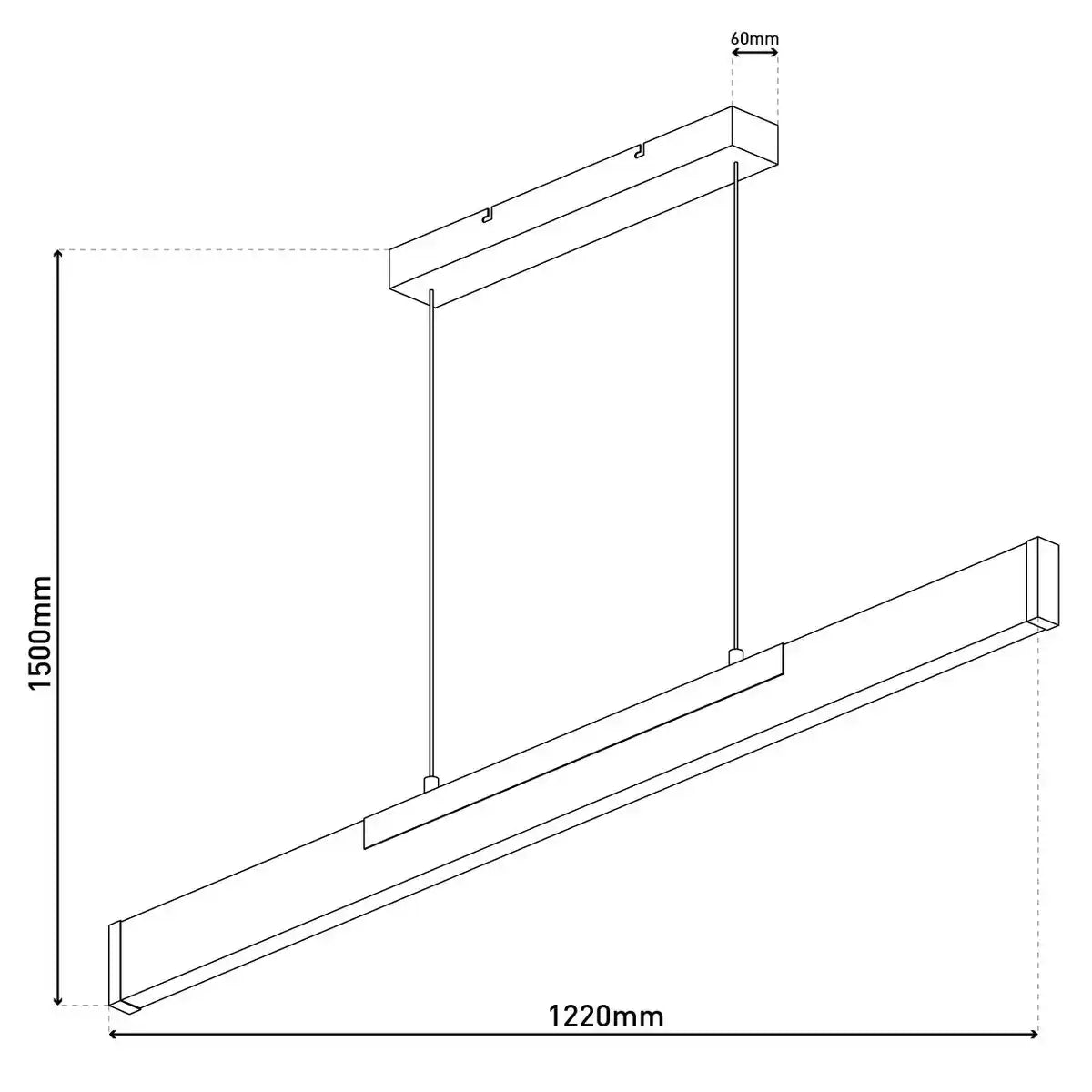 LED Pendelleuchte "WILMA" aus Metall und Holz (MDF) in Schwarz und Braun, ca. 122,2 cm lang, ca. 150 cm hoch, höhenverstellbar, mit integriertem Leuchtmittel, dimmbar, mit Memory-Effekt