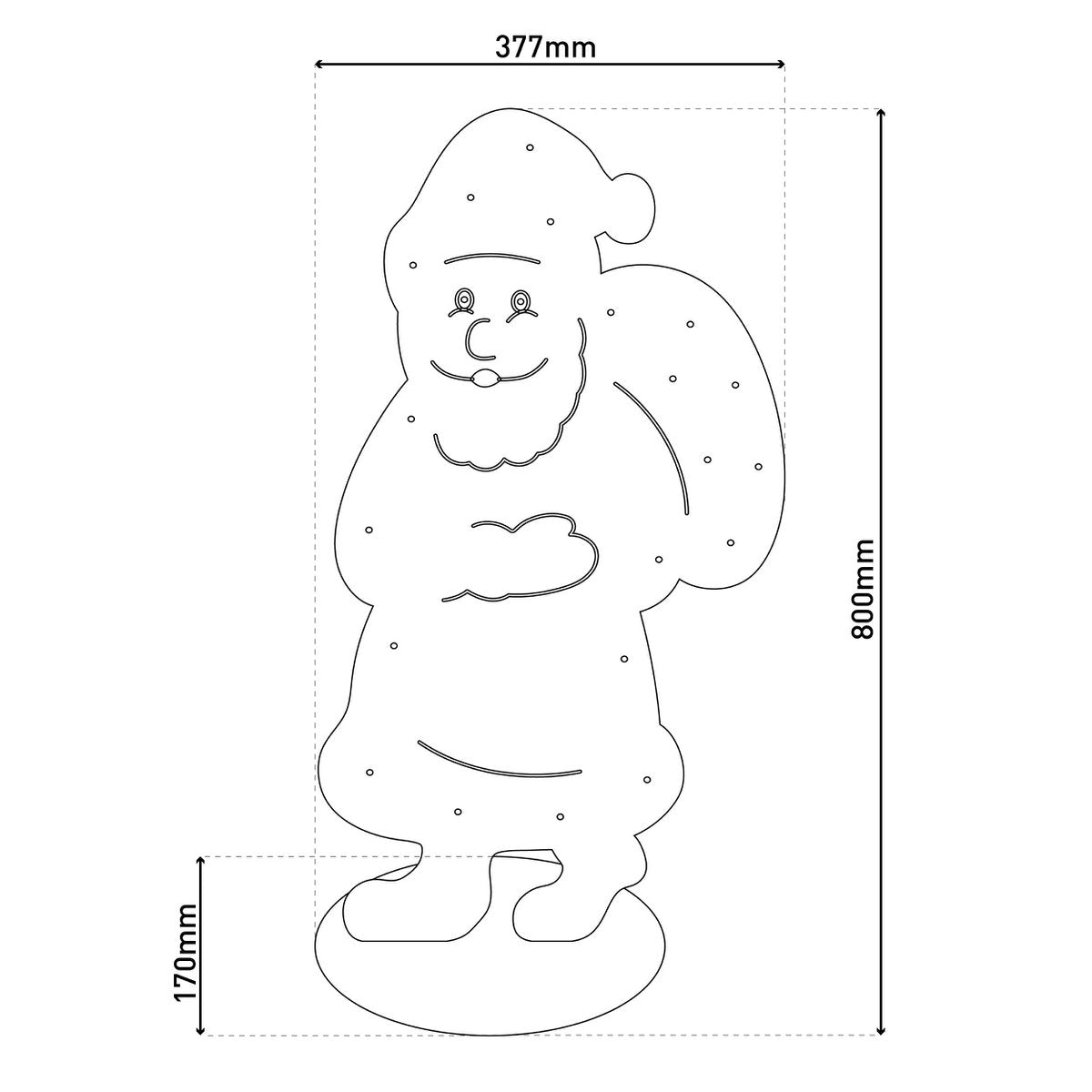 LED-Holz-Dekoleuchte "SANTA" groß, Weihnachtsdeko aus Holz in Natur, mit fest verbauten LEDs, für den Außenbereich - Klassik - Deko - Holz - natur - keine Angabe - Weihnachtsdeko außen