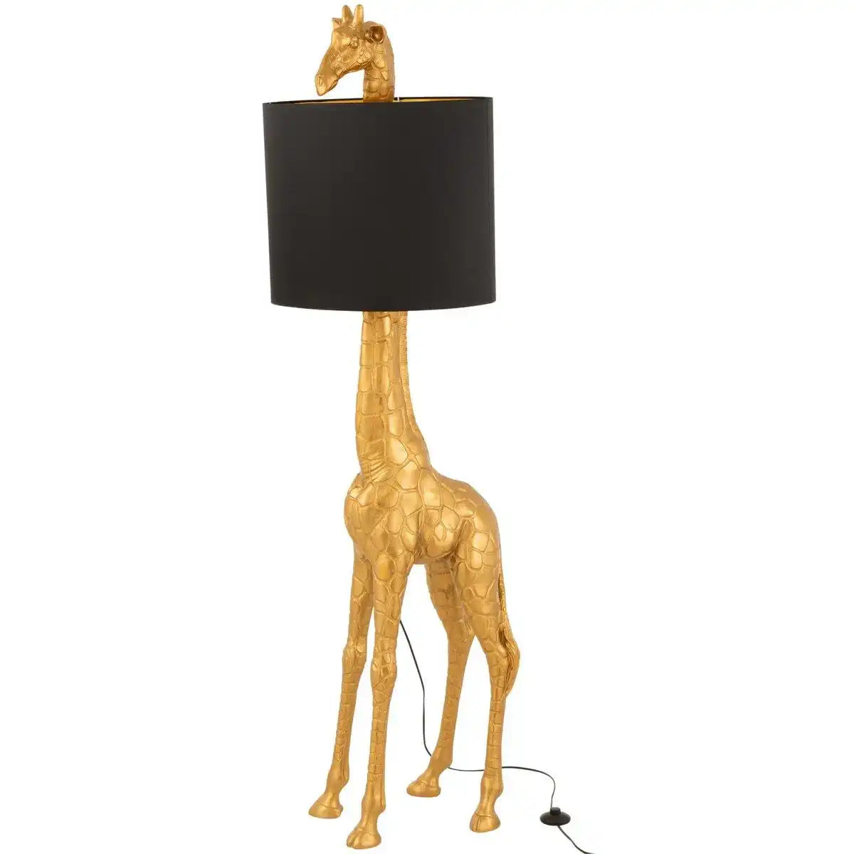 J-Line Lampe Giraffe - Polyresin - Schwarz/Gold