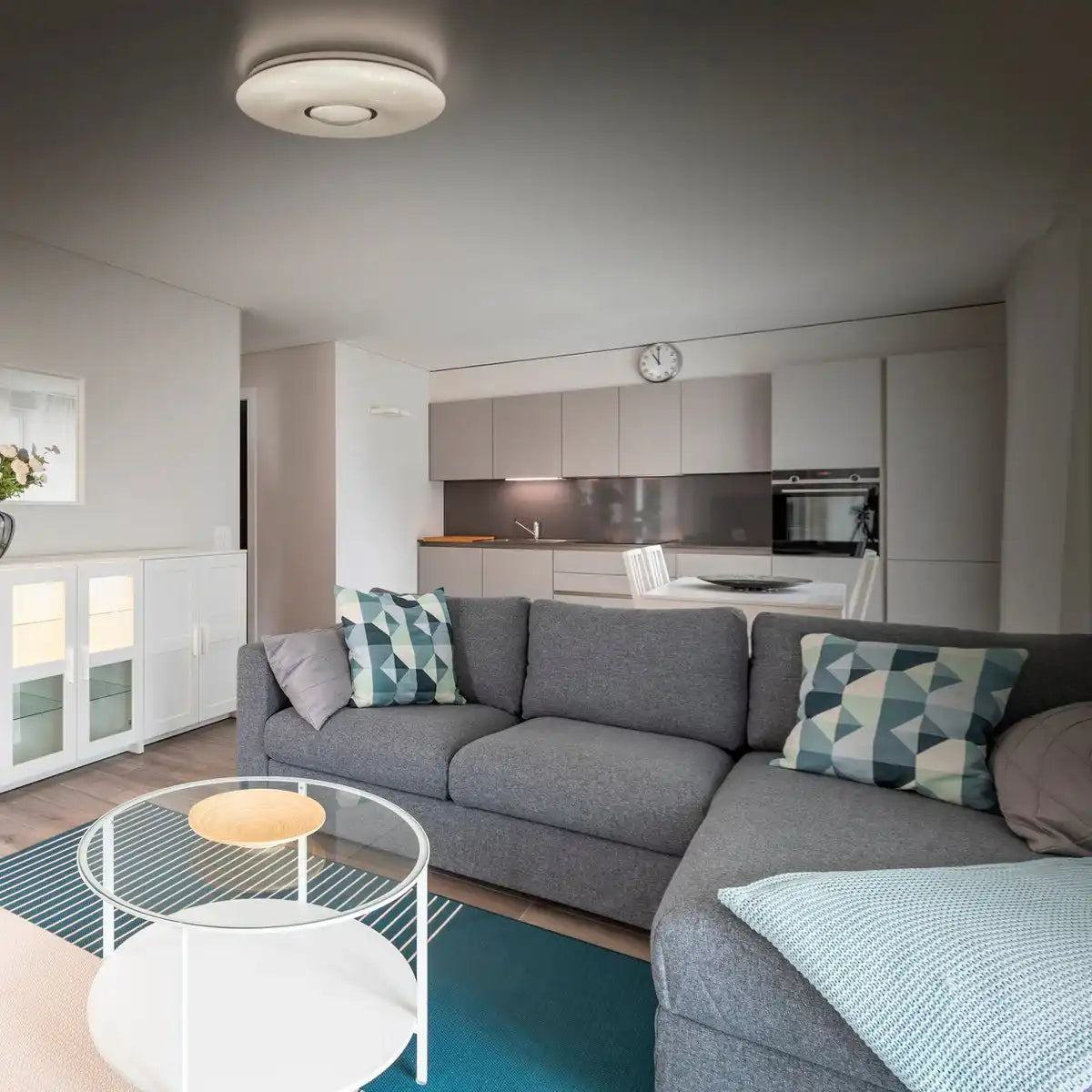 LED Deckenleuchte ""PICTON" Ø 31 cm aus Metall und Kunststoff, warmweißes Licht mit Kristalleffekt, mit fest verbauten LEDs Beleuchtung für Wohnräume oder Büro