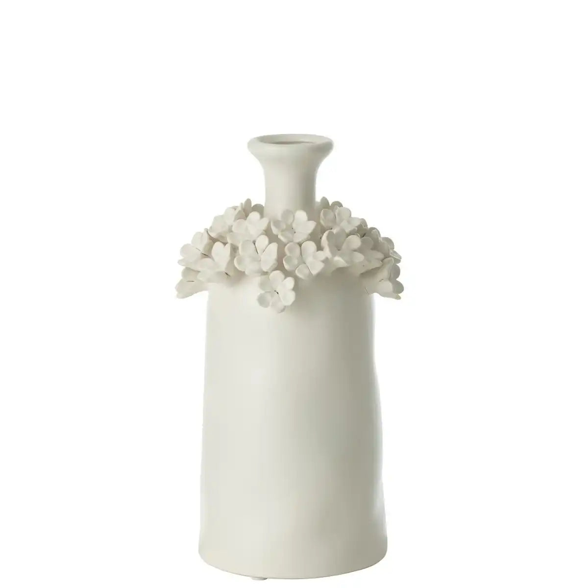 J -Line Vase Yucca Blume - Keramik - Weiß - mittel - 31 cm hoch