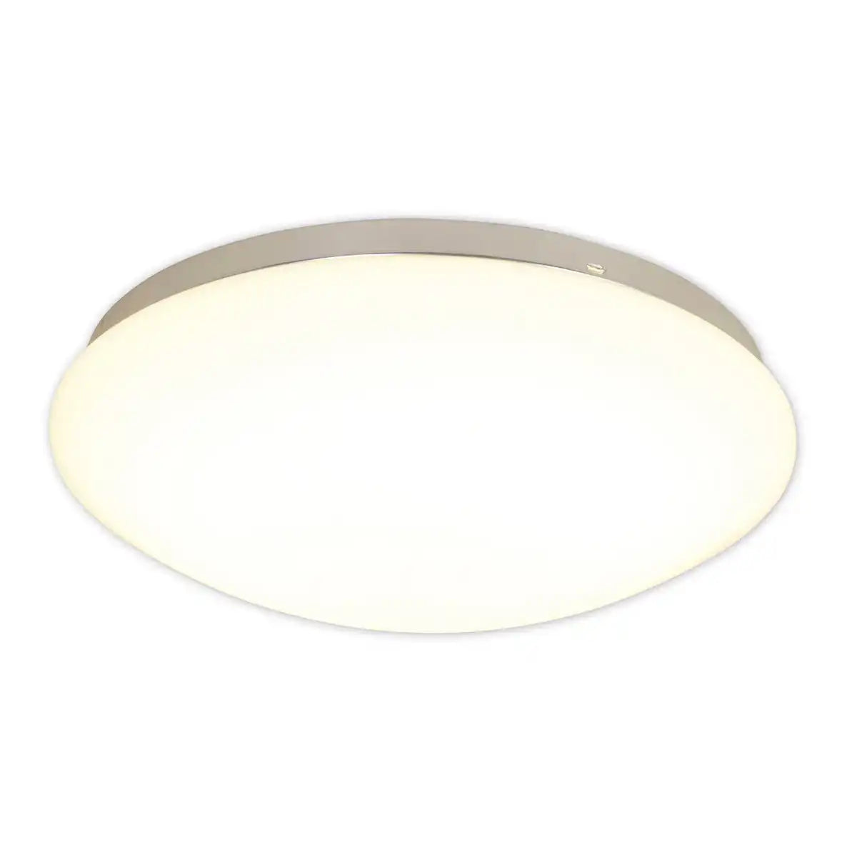 LED Deckenleuchte aus Metall und Glas in weiß, mit fest verbauten LEDs Ø ca 34 cm.