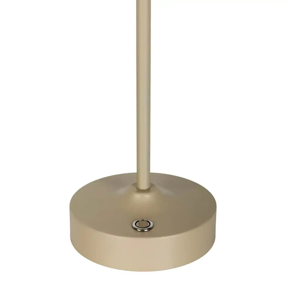 LED Akku-/ Tischleuchte "PINA" 30 cm hoch, aus Metall (beige) und Glas (weiß), integrierte LEDs, warmweiß