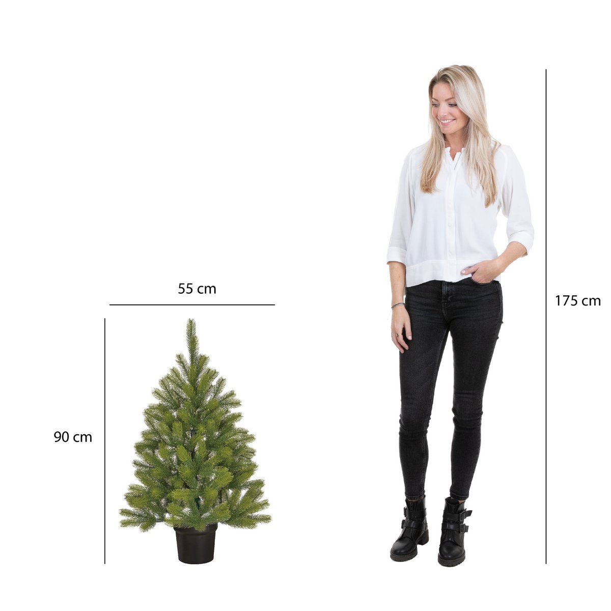 Weihnachtsbaum Nigata – H90 x Ø55 cm – Grün