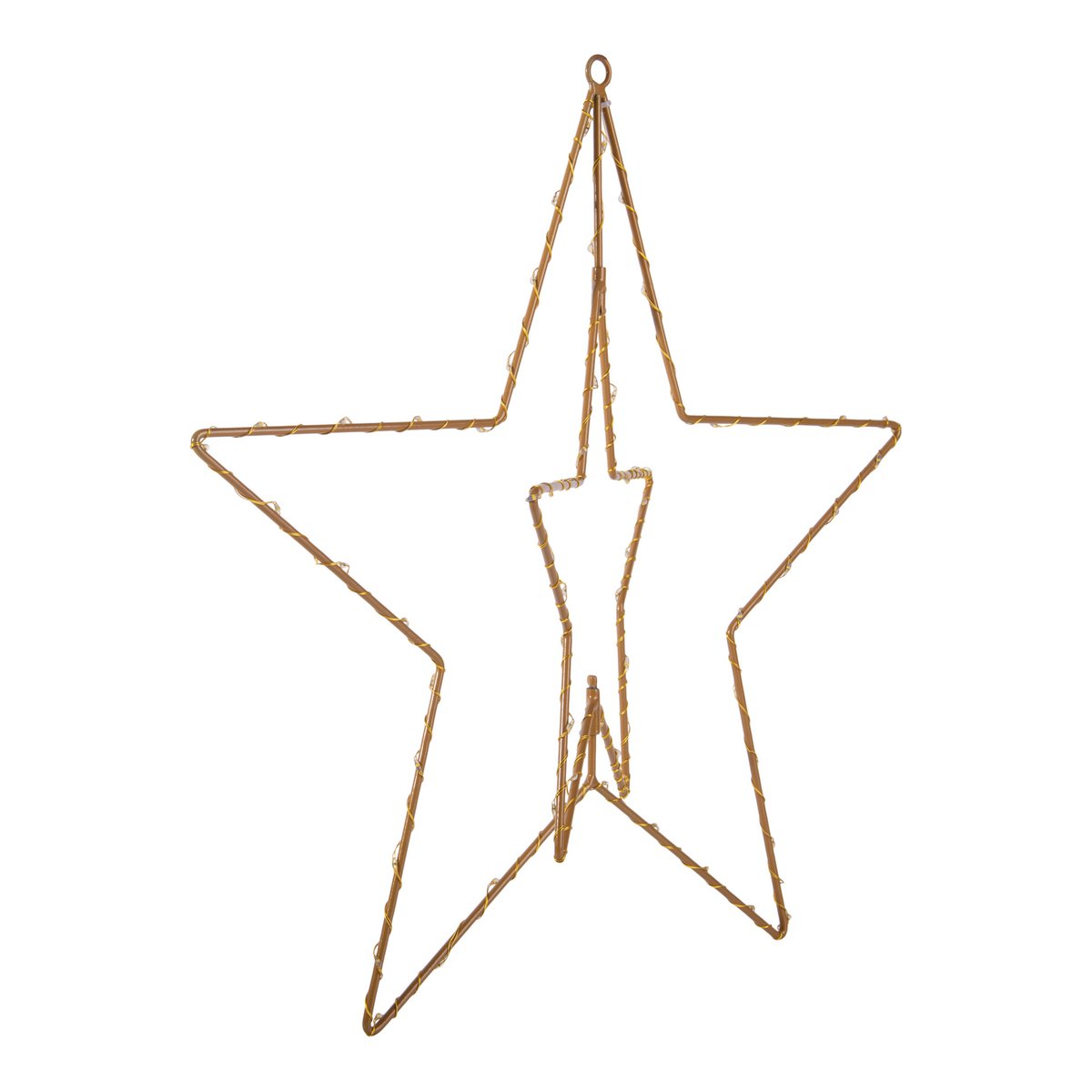 LED-Outdoor-Weihnachtsleuchte "Stern" Ø 40 cm Weihnachtsdeko aus Metall in Gold mit fest verbauten LEDs