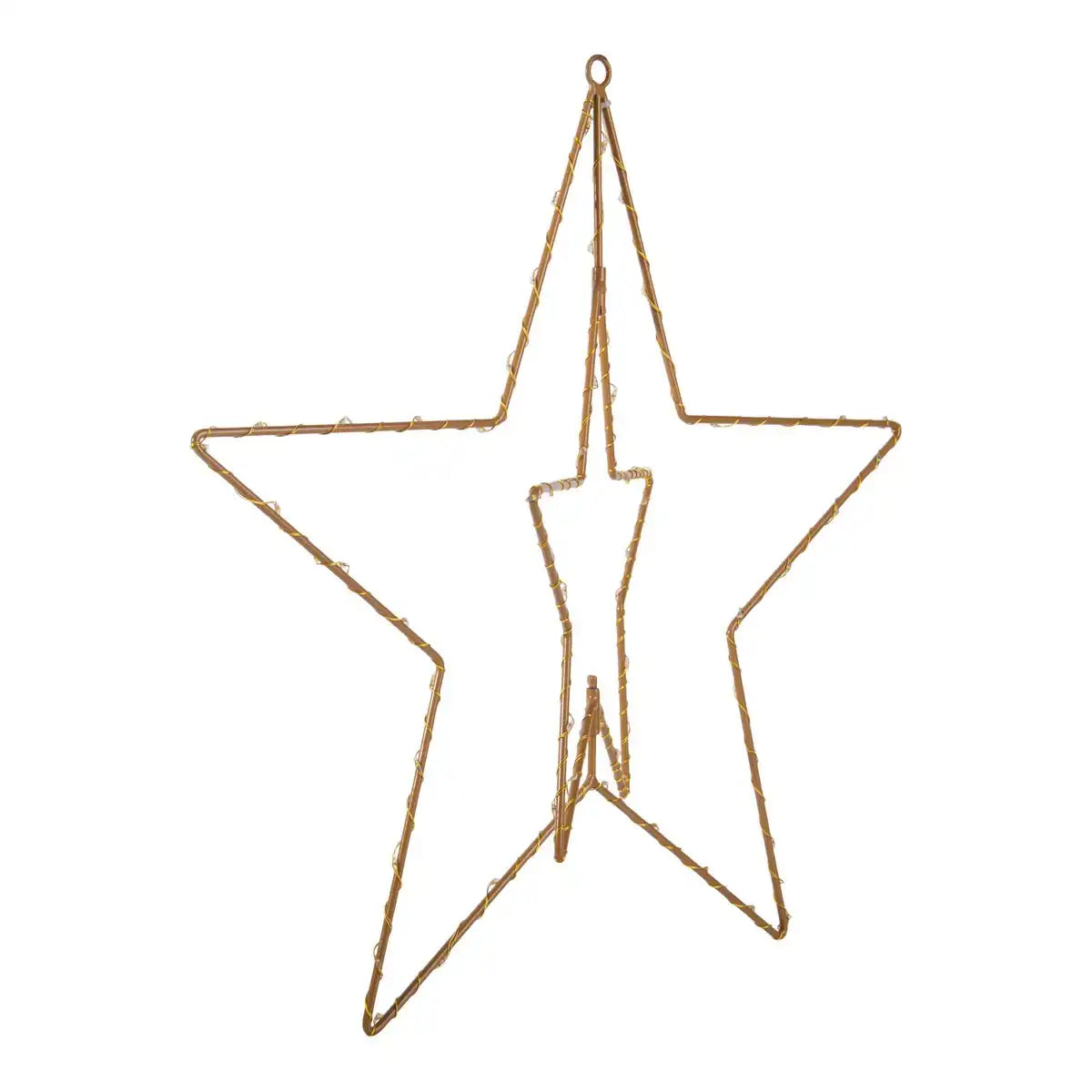 LED-Outdoor-Weihnachtsleuchte "Stern" Ø 40 cm Weihnachtsdeko aus Metall in Gold mit fest verbauten LEDs
