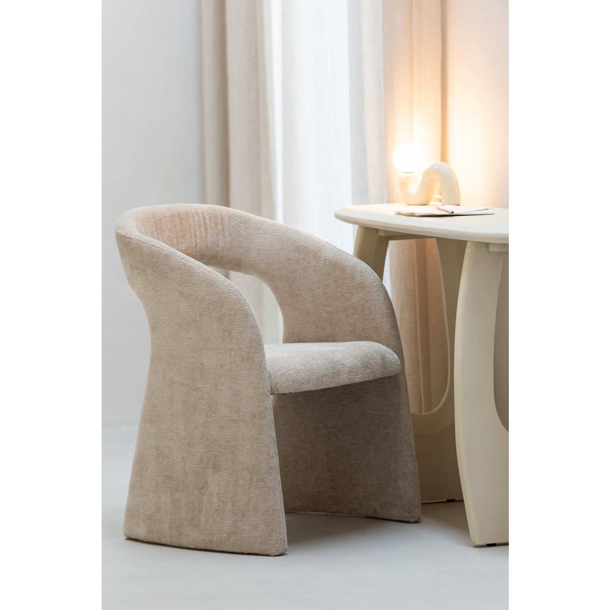 J-Line Anise Stuhl Textil Beige