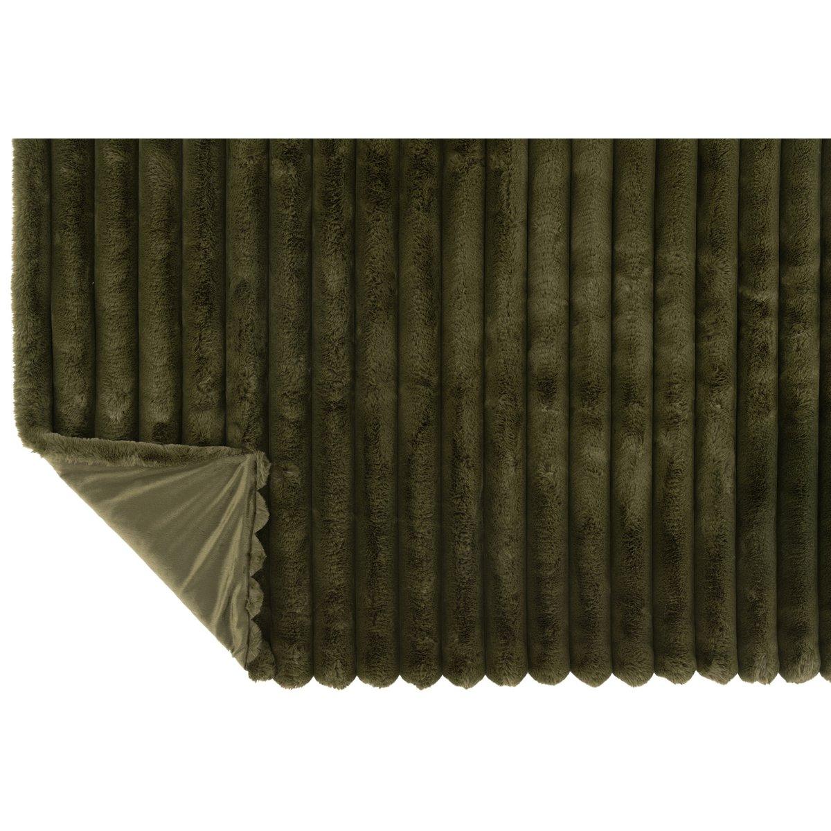 Decke Plaid Large Cord Polyester Couchdecke Dunkelgrün