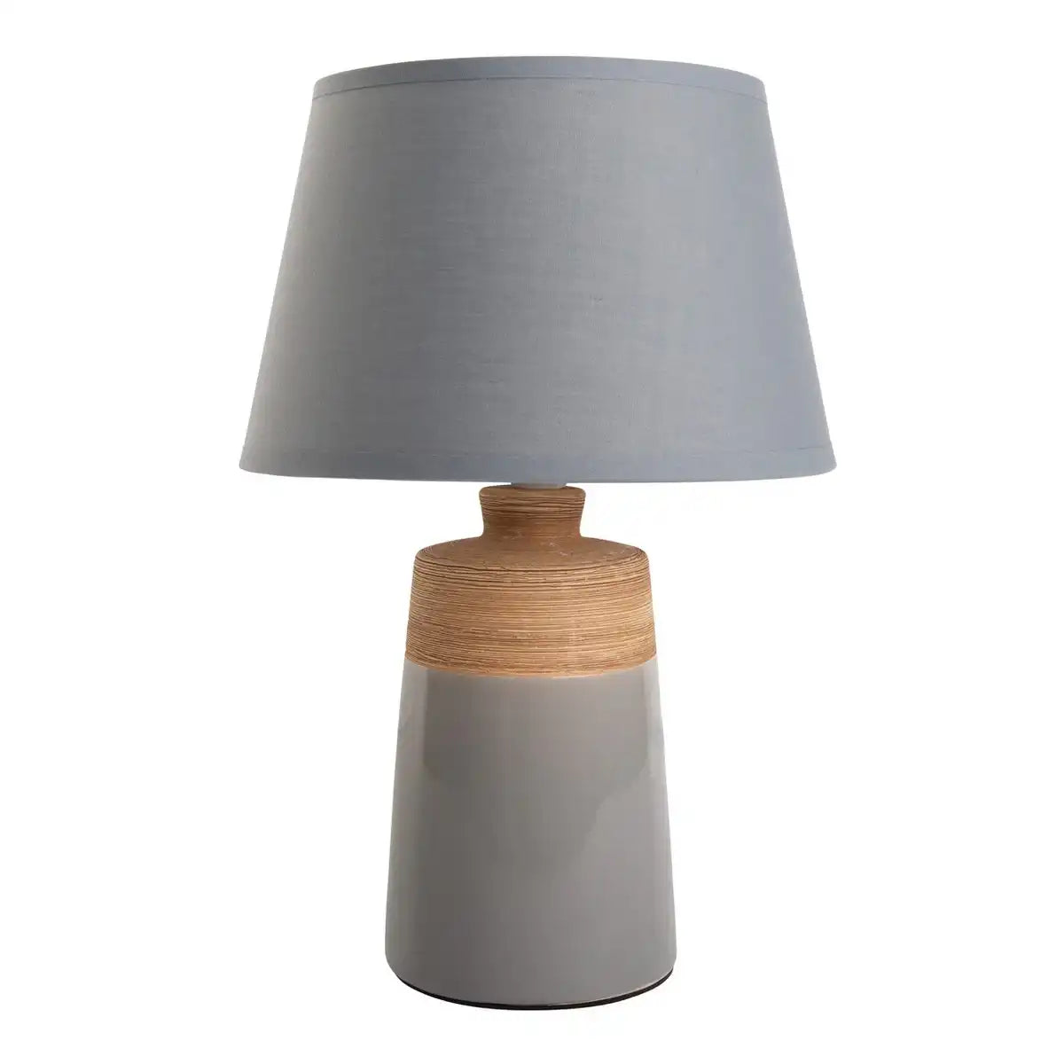 Keramik Tischleuchte "TALIA", Tischlampe aus Keramik, beige/grau, mit E14-Fassung, für Esszimmer, Wohnzimmer, Diele oder Büro, 31 cm hoch