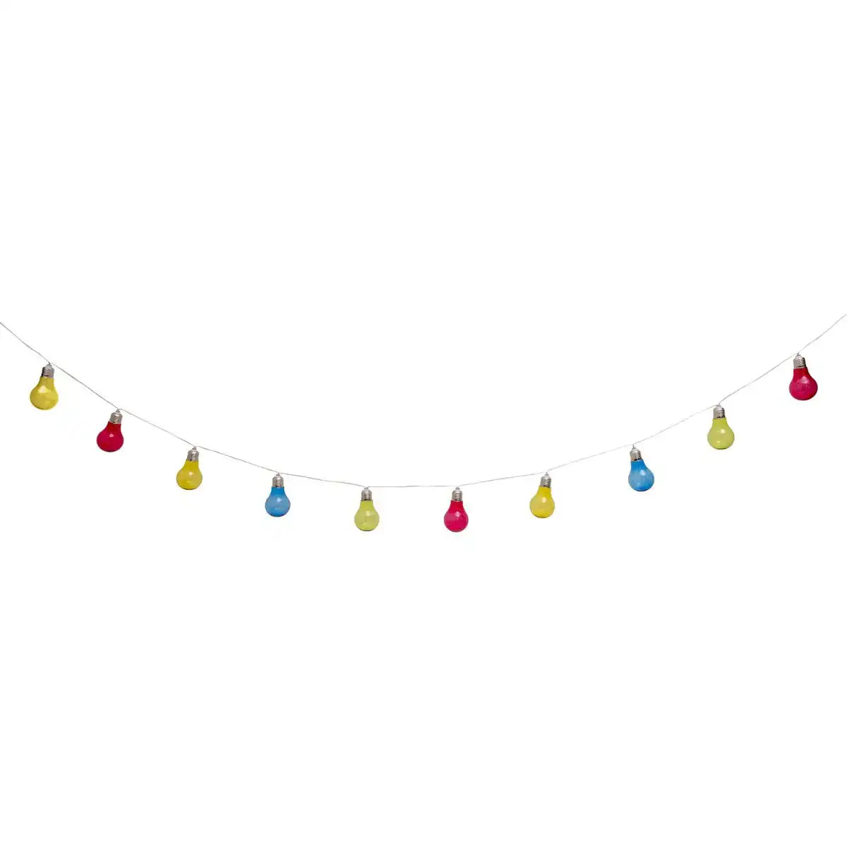 10er-LED Solar-Außen-Lichterkette bunt