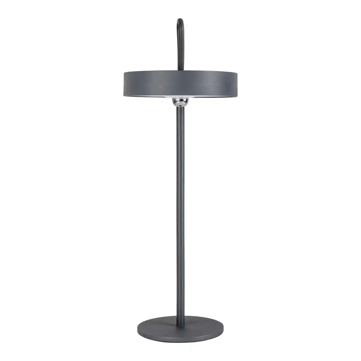 LED-Akku-Tischleuchte magnetisch "ELLA" für Außen und Innen, aus Metall und Kunststoff in Grau , 35 cm hoch
