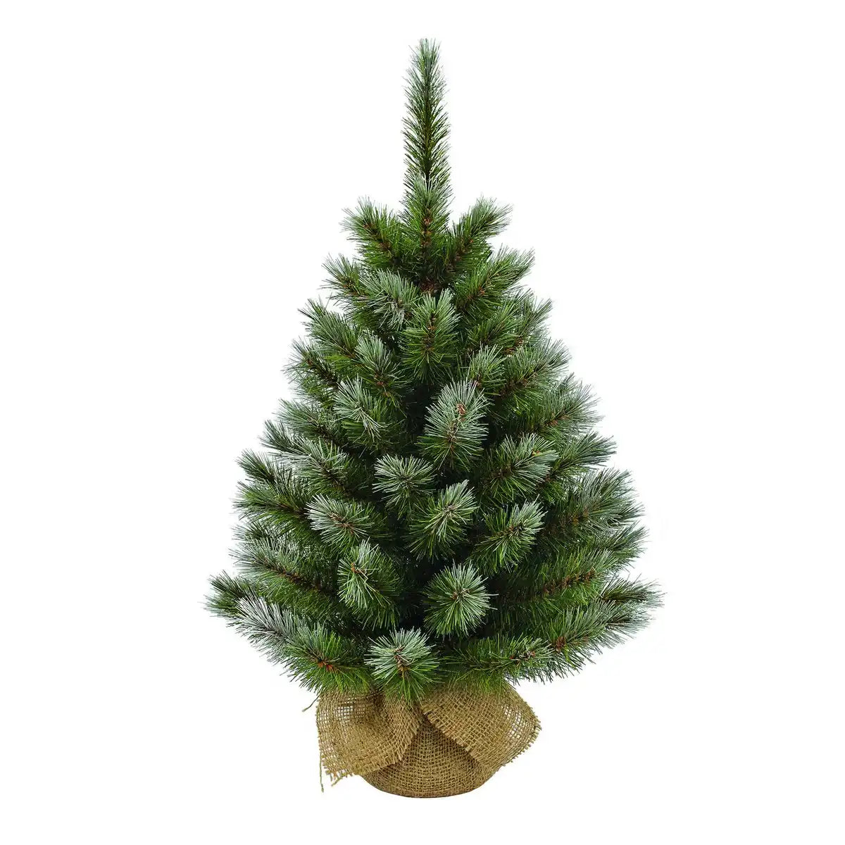 Künstlicher Weihnachtsbaum Pittsburgh aus Jute – H60 x Ø38 cm – Grün gefrostet