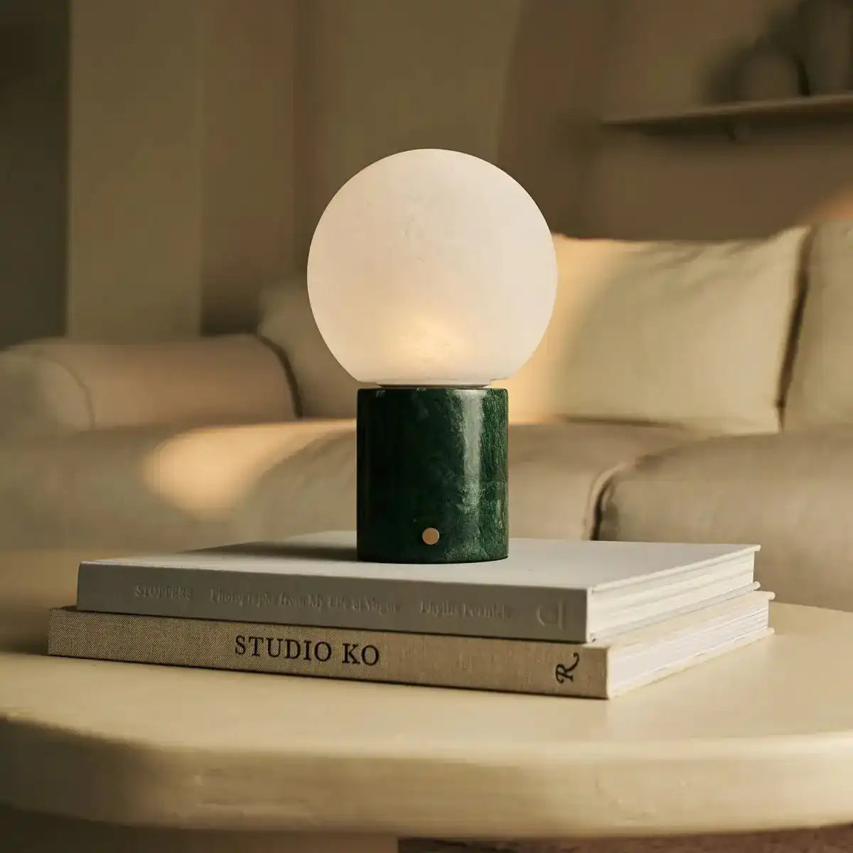 METSU Green / Verde Alpi - Klassische Marmorlampe mit 3 hellen Farben und Dimmfunktion
