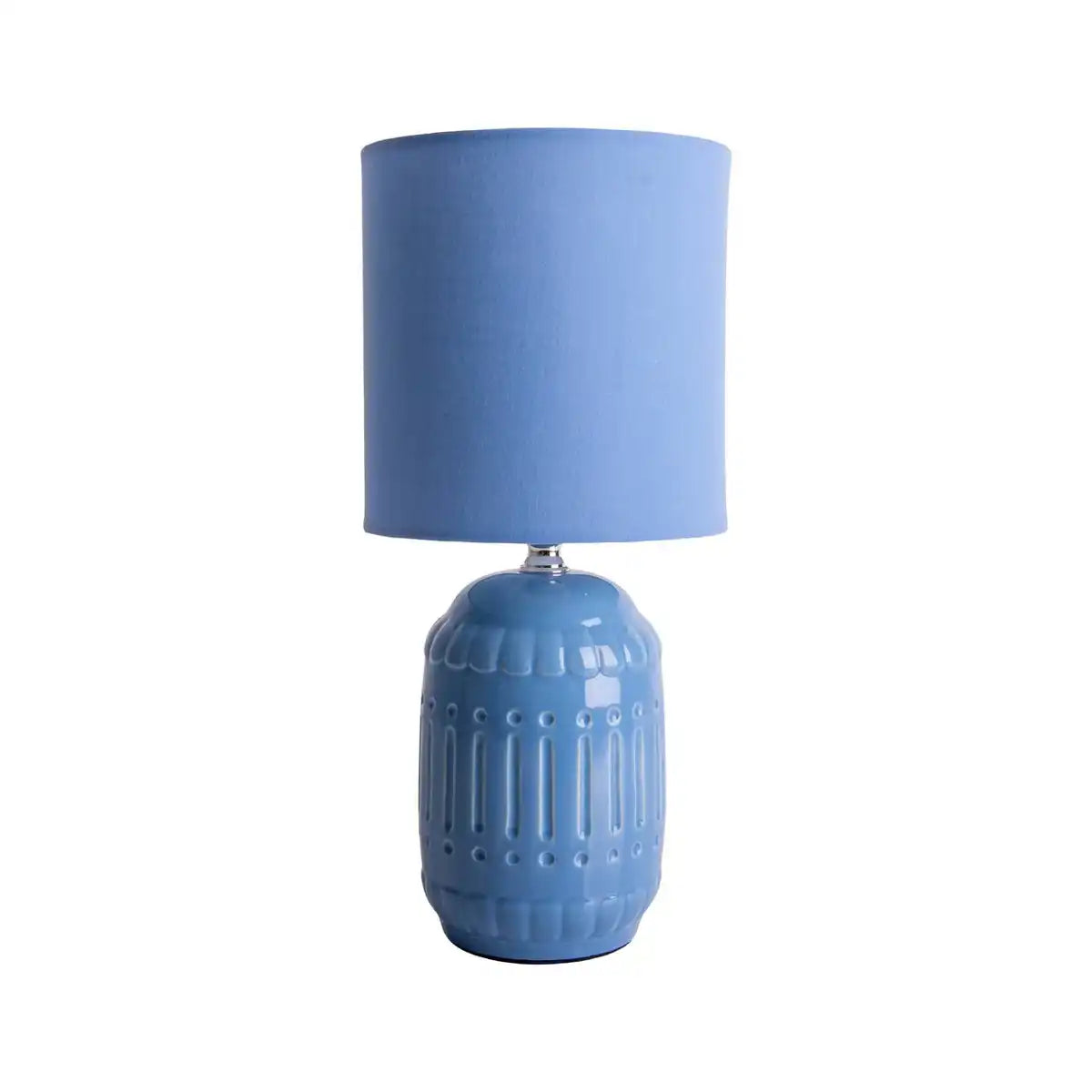 Keramik Tischleuchte "ERIDA", Tischlampe aus Keramik, hellblau, mit E14-Fassung, für Esszimmer, Wohnzimmer, Diele oder Büro, Tischleuchten innen