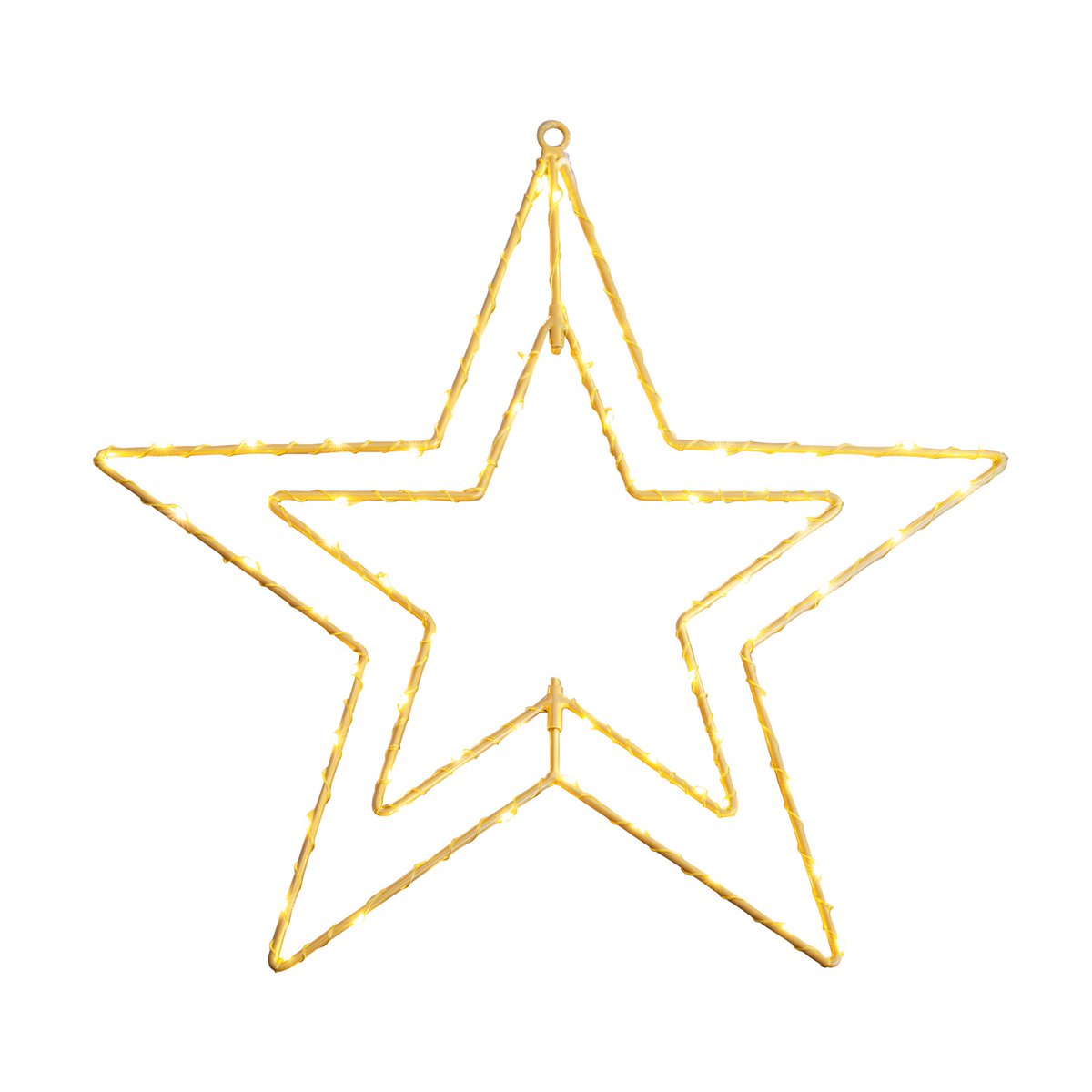 LED-Outdoor-Weihnachtsleuchte "Stern" Ø 40 cm Weihnachtsdeko aus Metall in Gold mit fest verbauten LEDs