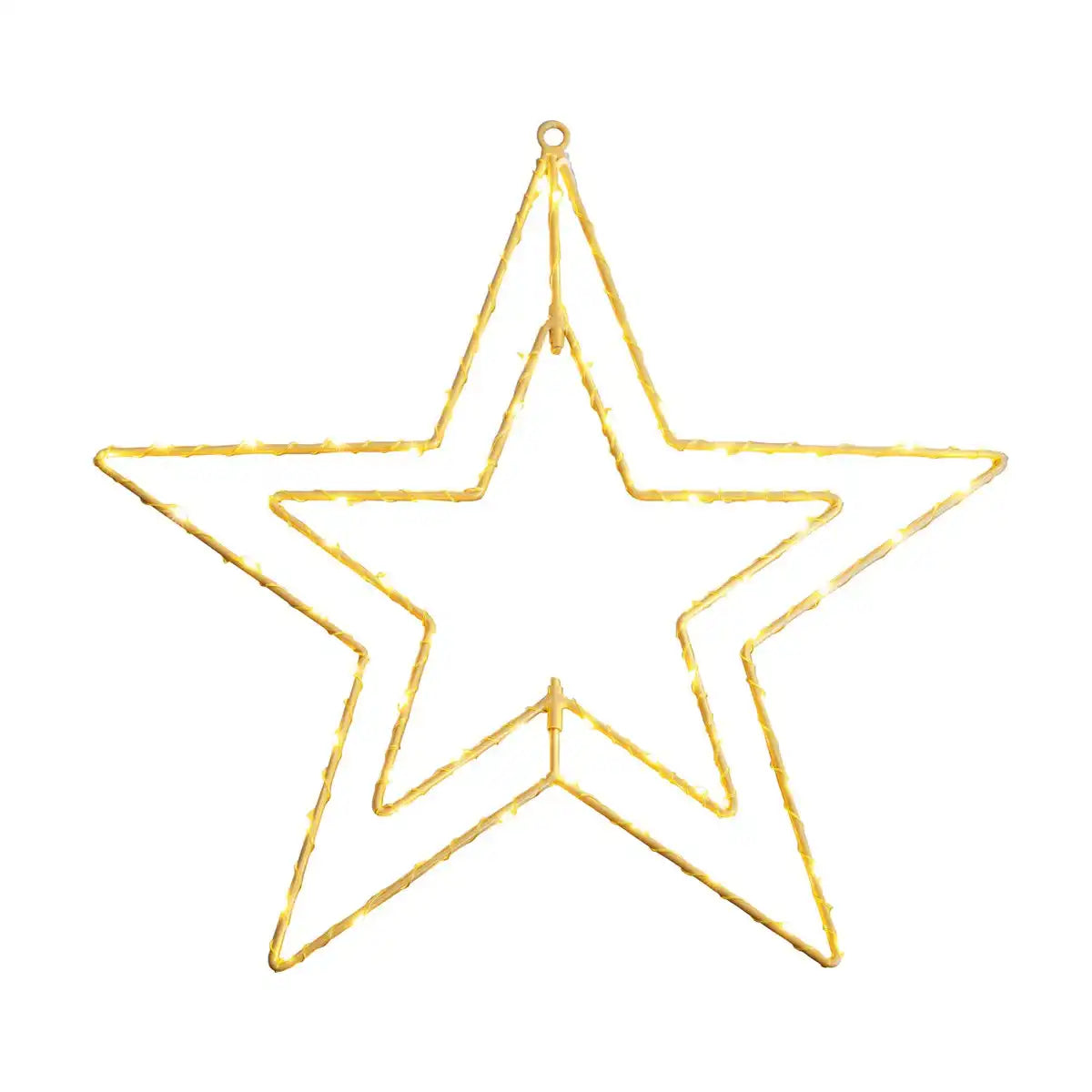 LED-Outdoor-Weihnachtsleuchte "Stern" Ø 40 cm Weihnachtsdeko aus Metall in Gold mit fest verbauten LEDs