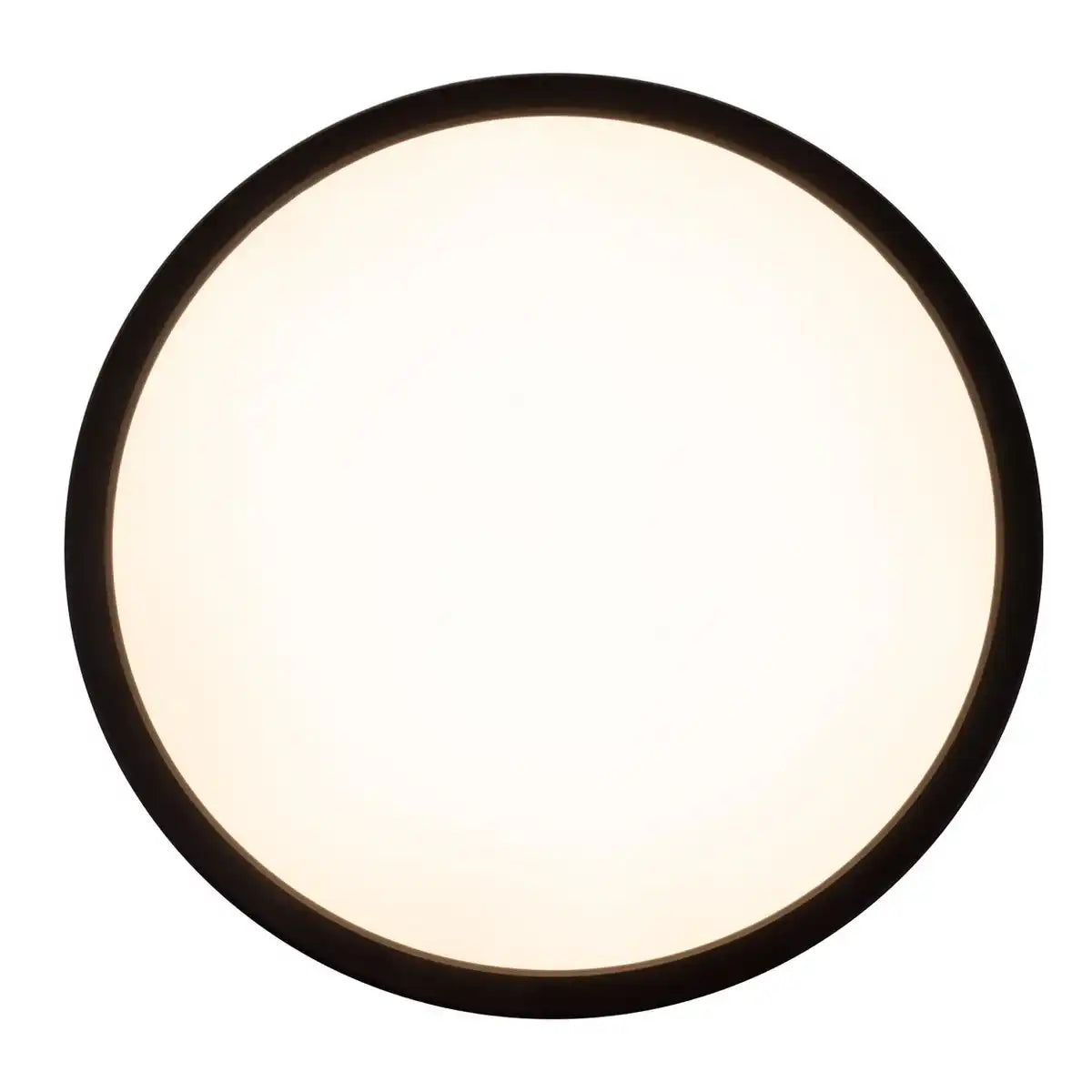 Die LED Deckenleuchte "CARLO" mit RGB-Backlight, Ø von 54 cm, klassisch-moderne Deckenleuchte aus schwarzem/weißem Kunststoff mit vielen Funktionen, z.B. Farbwechsler