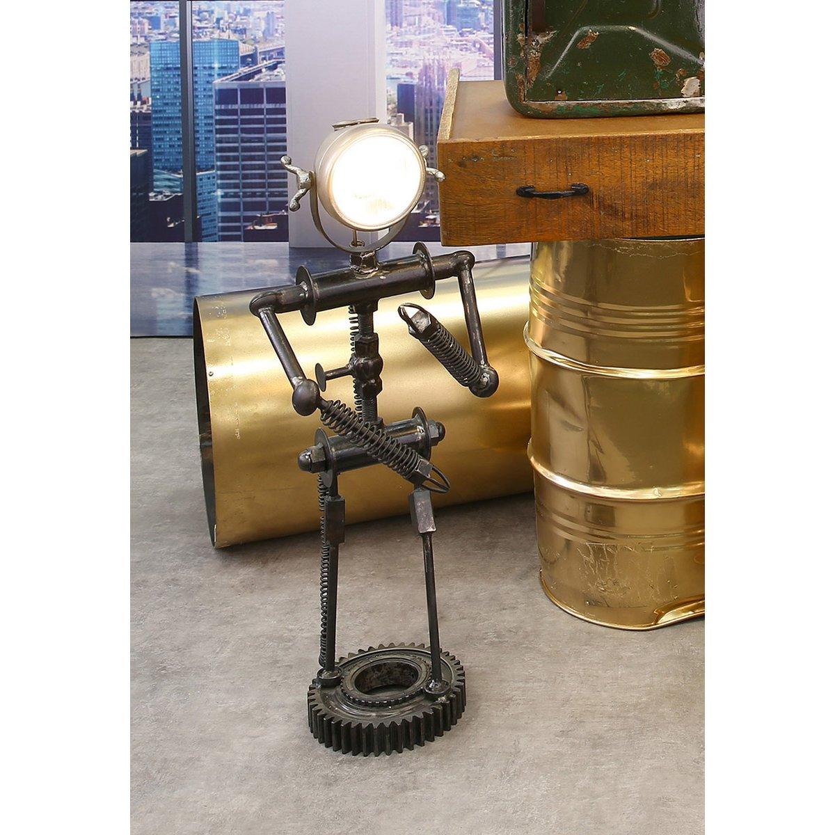 Lampe"Roboter"antik-schwarz,Eisen H.82cm