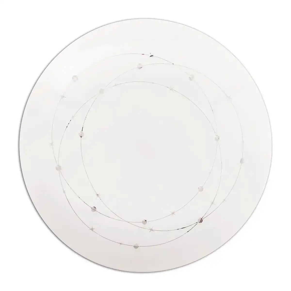 LED Deckenleuchte LISSABON mit Kristalleffekt, Deckenleuchte, Metall und Kunststoff, weiß, integrierte LED, Beleuchtung für Wohnzimmer, Büro oder Flur
