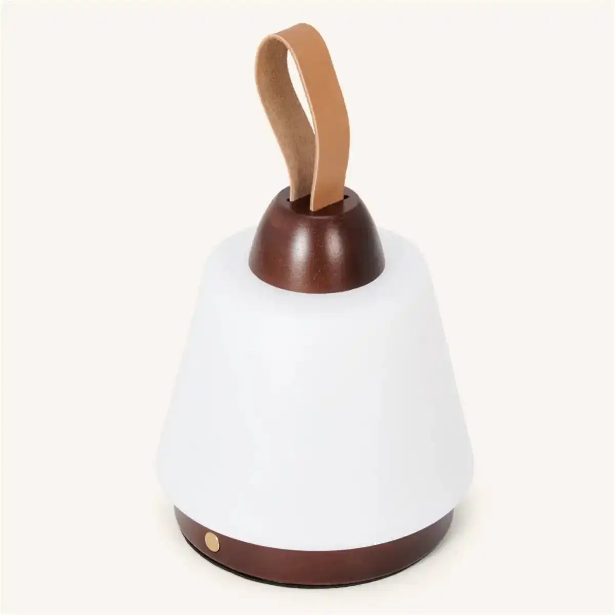 Liv Dunkelbraune wiederaufladbare Lampe – Lederband, dimmbar, 3 Lichtmodi, kabellos