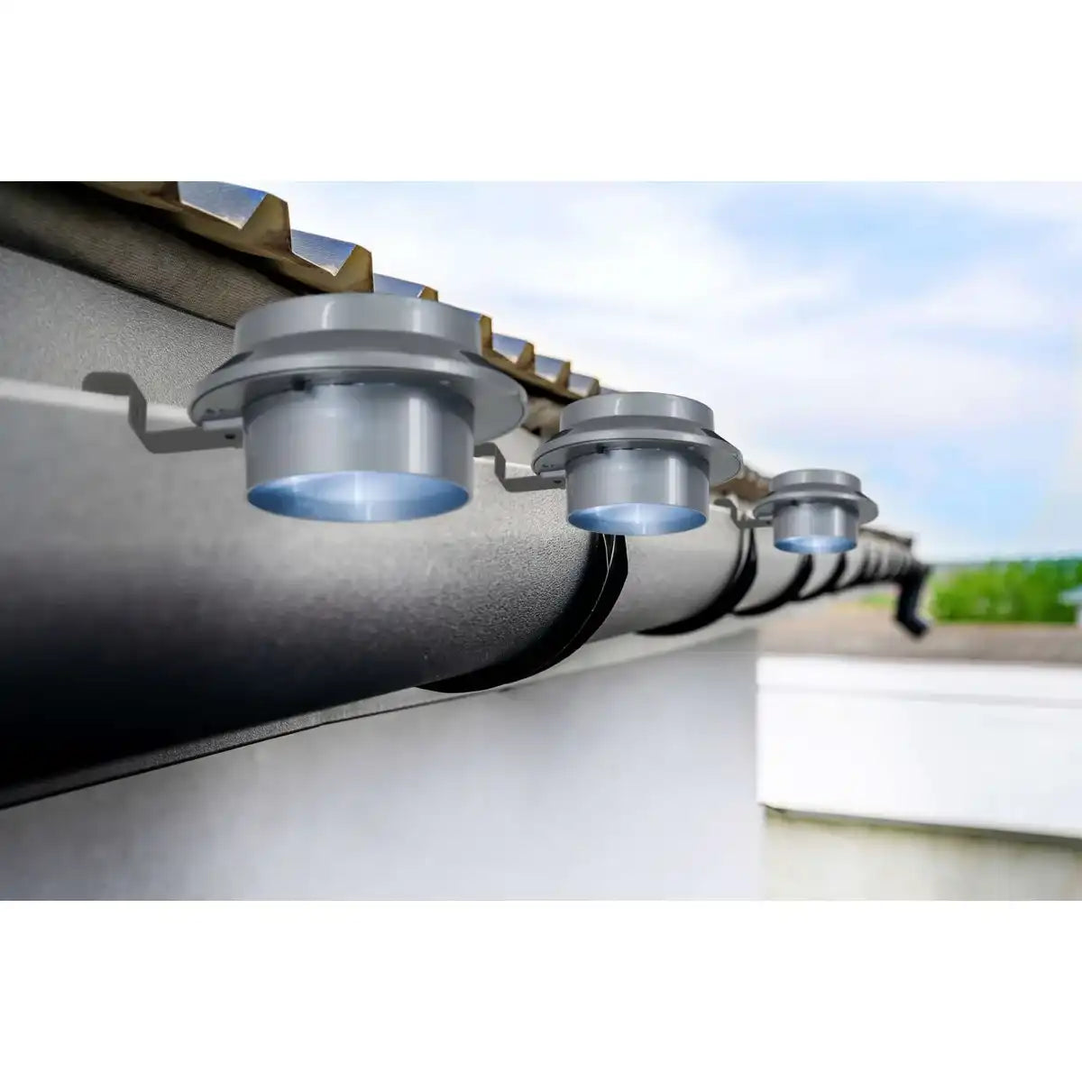 6er-Set LED-Solar-Dachrinnenleuchte "MISTRA"