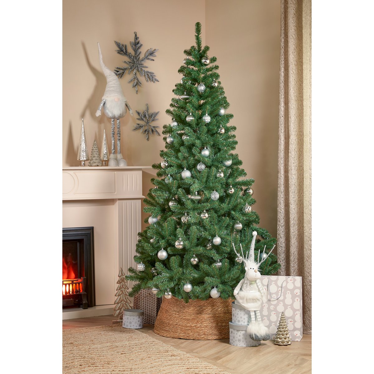 Weihnachtsbaumrock – H28 x Ø75 cm – Seegras – Naturbraun