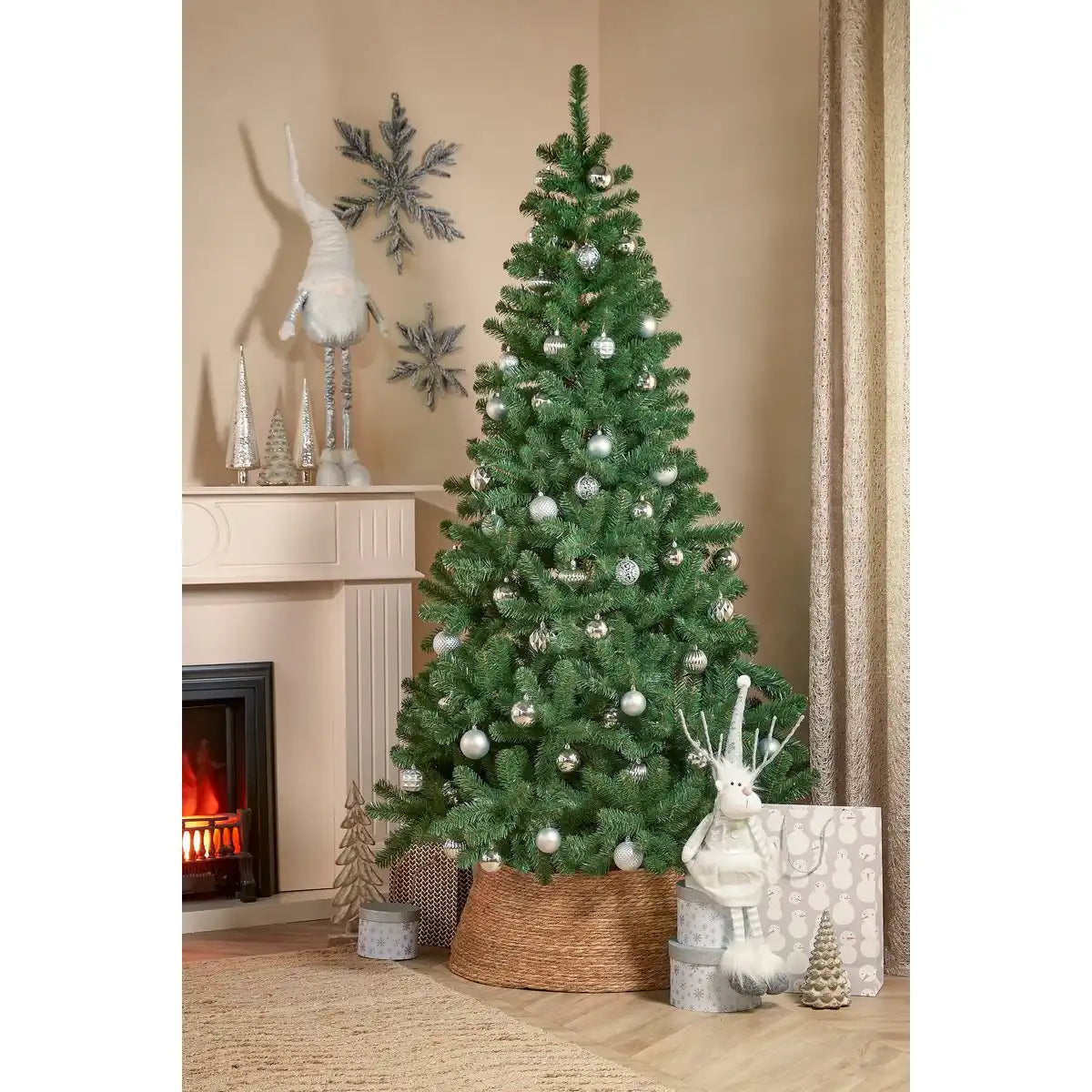 Weihnachtsbaumrock – H28 x Ø75 cm – Seegras – Naturbraun