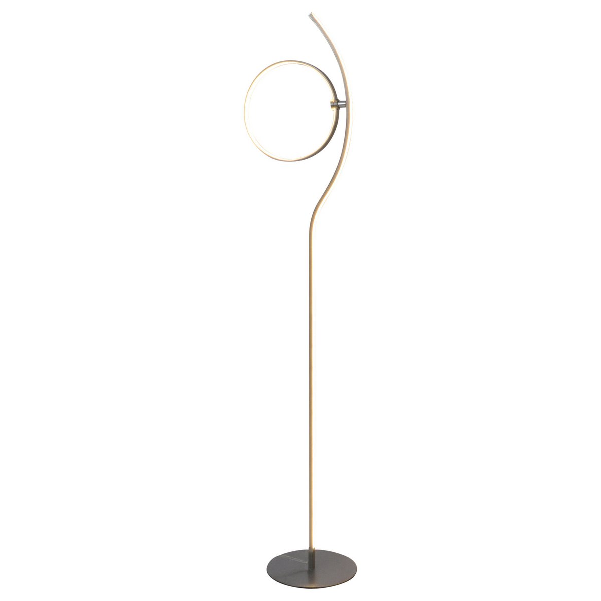 LED-Stehleuchte "LOOP LINE" 150 cm hoch, mit integriertem LED-Stripe, aus Metall und Kunststoff