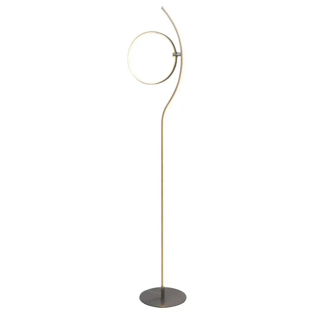 LED-Stehleuchte "LOOP LINE" 150 cm hoch, mit integriertem LED-Stripe, aus Metall und Kunststoff