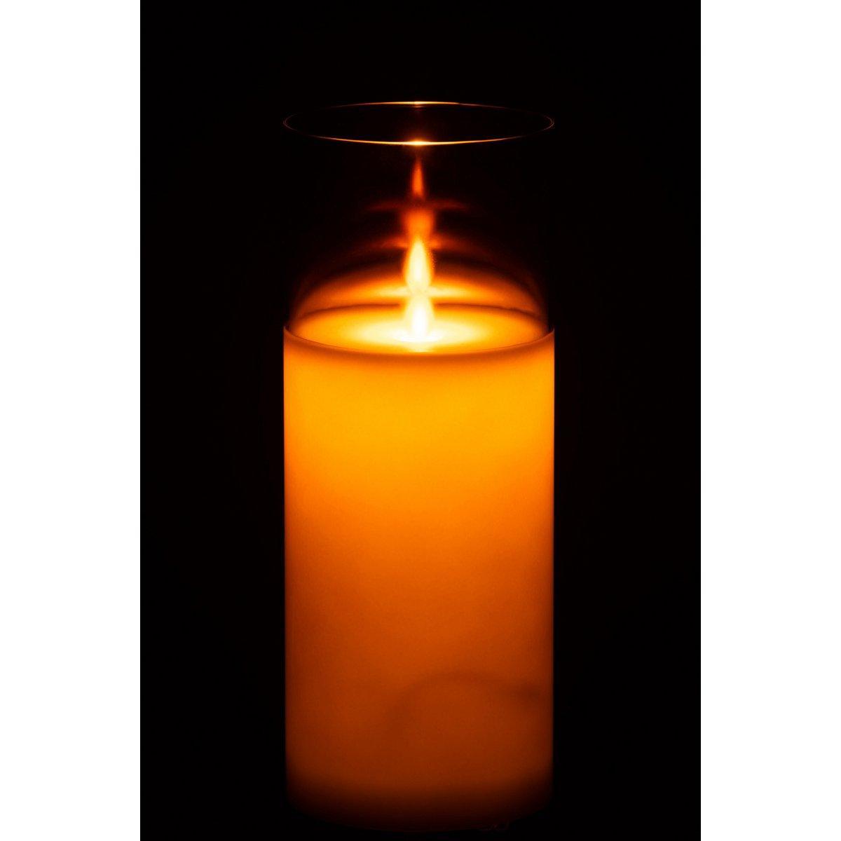 J-Line LED-Lampe Glänzendes Glas Braun Groß