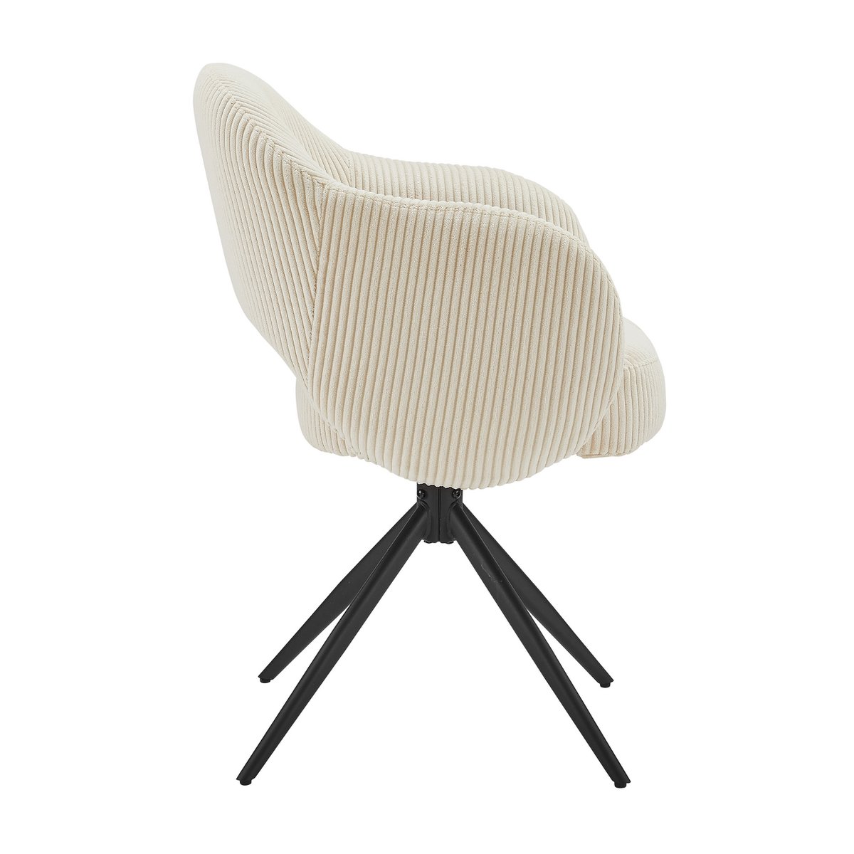 Armlehnstuhl Cord-Optik Beige