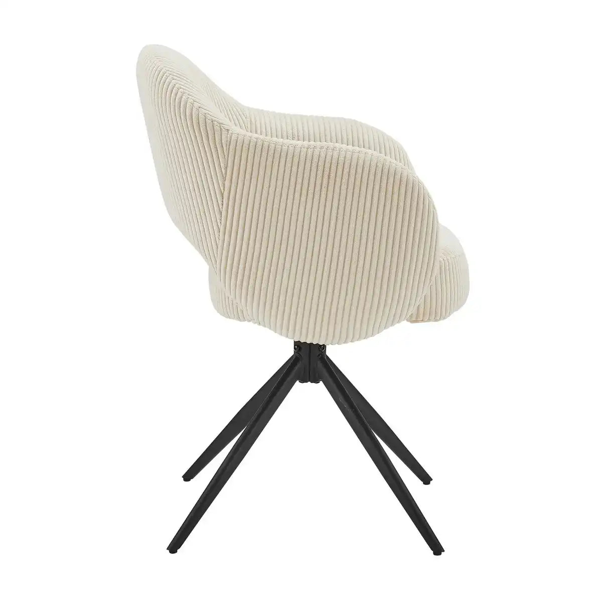 Armlehnstuhl Cord-Optik Beige