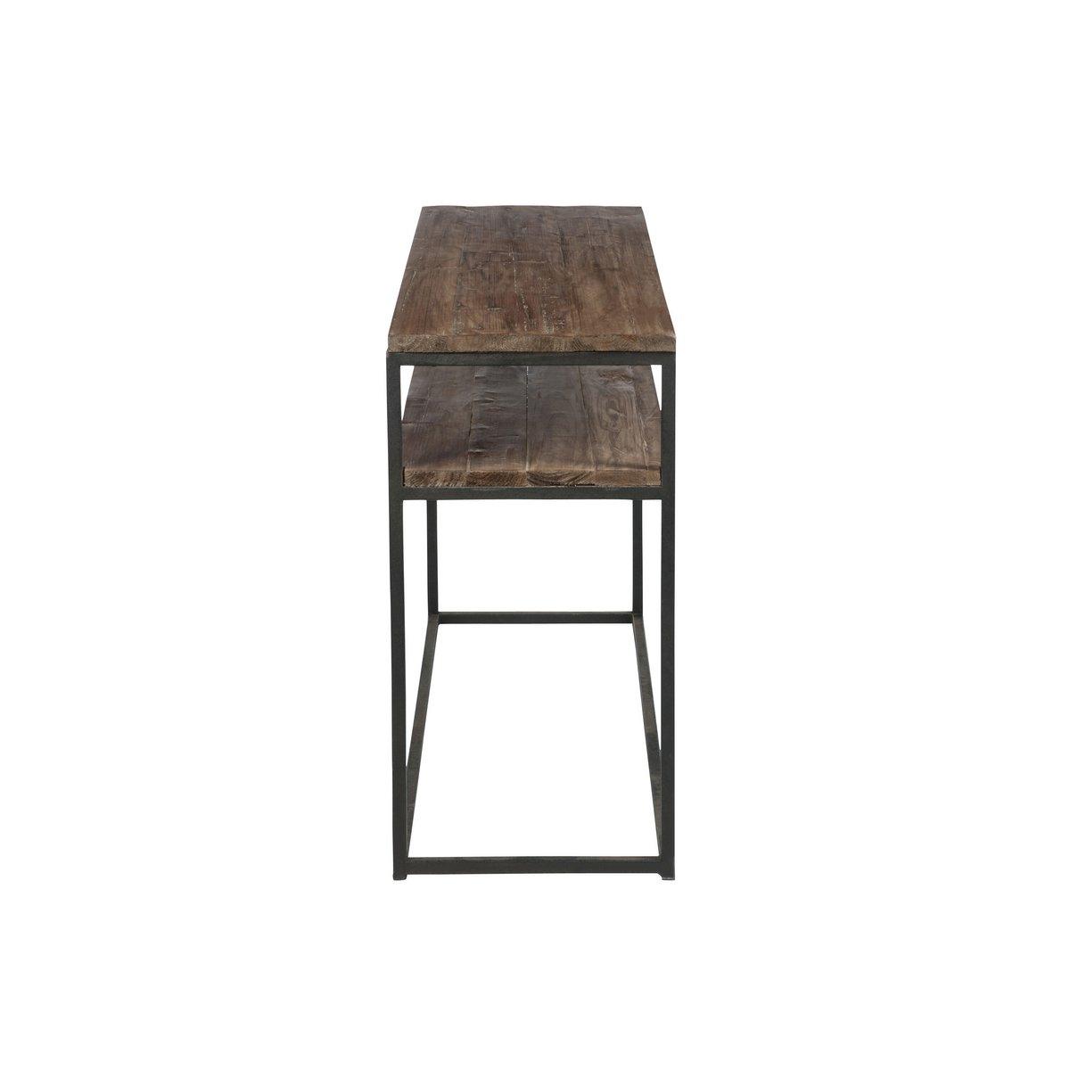 J-Line Konsole Holz/Mit Braun+Schwarz