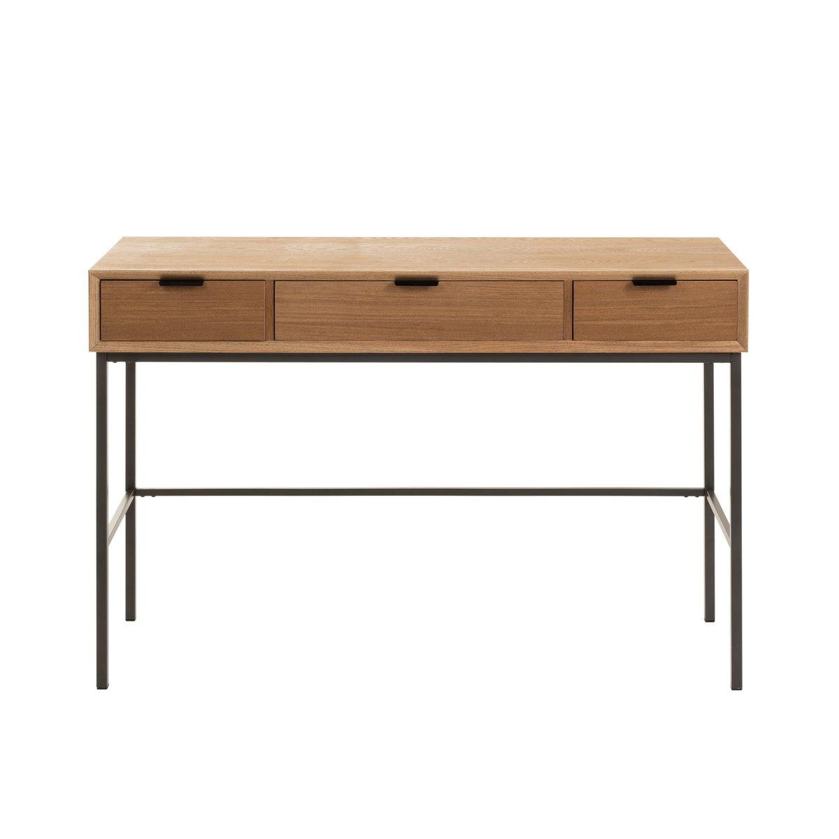 J-Line Konsole 3 Schubladen Holz/Metall Natur