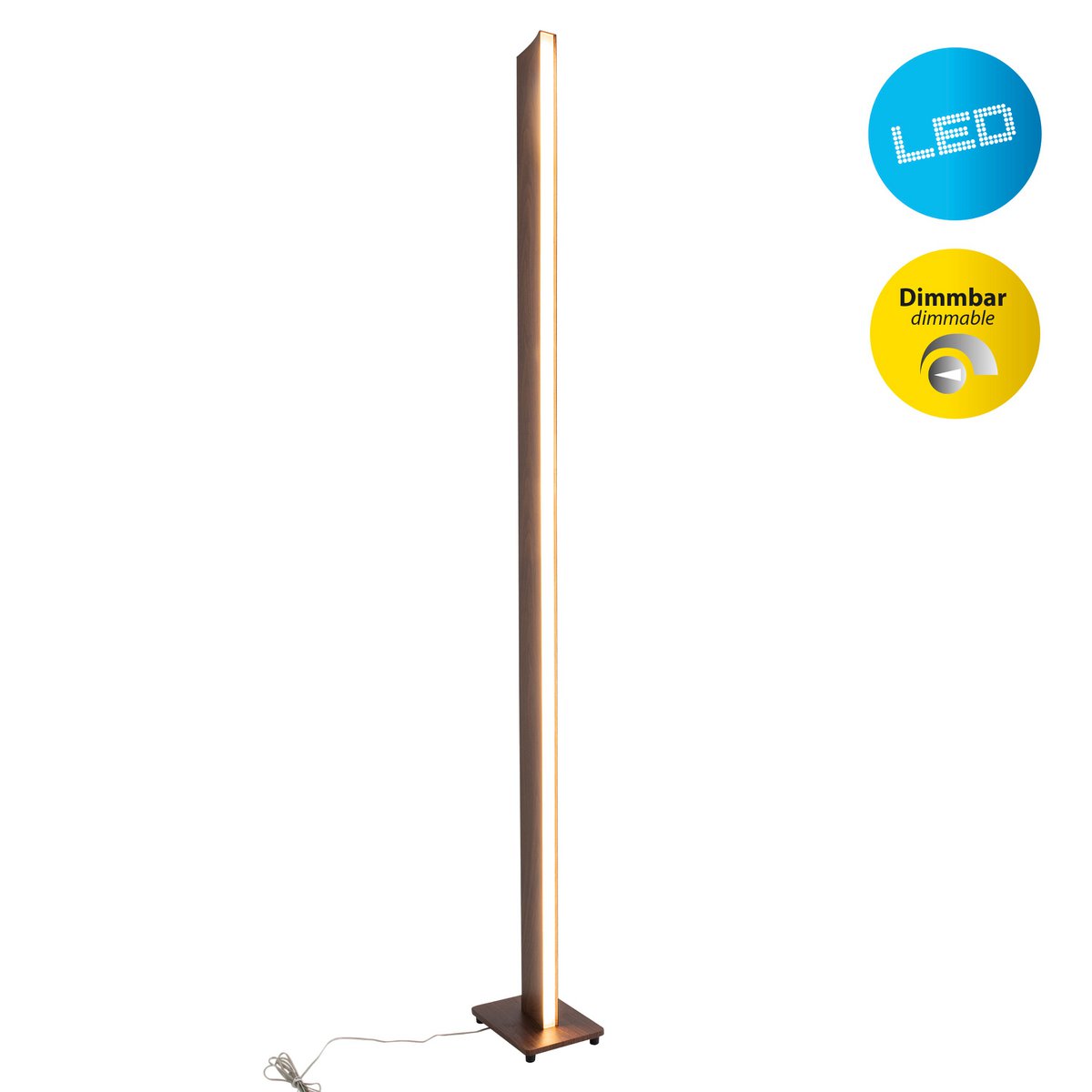 LED Stehleuchte "MADERA" h: 152cm natur