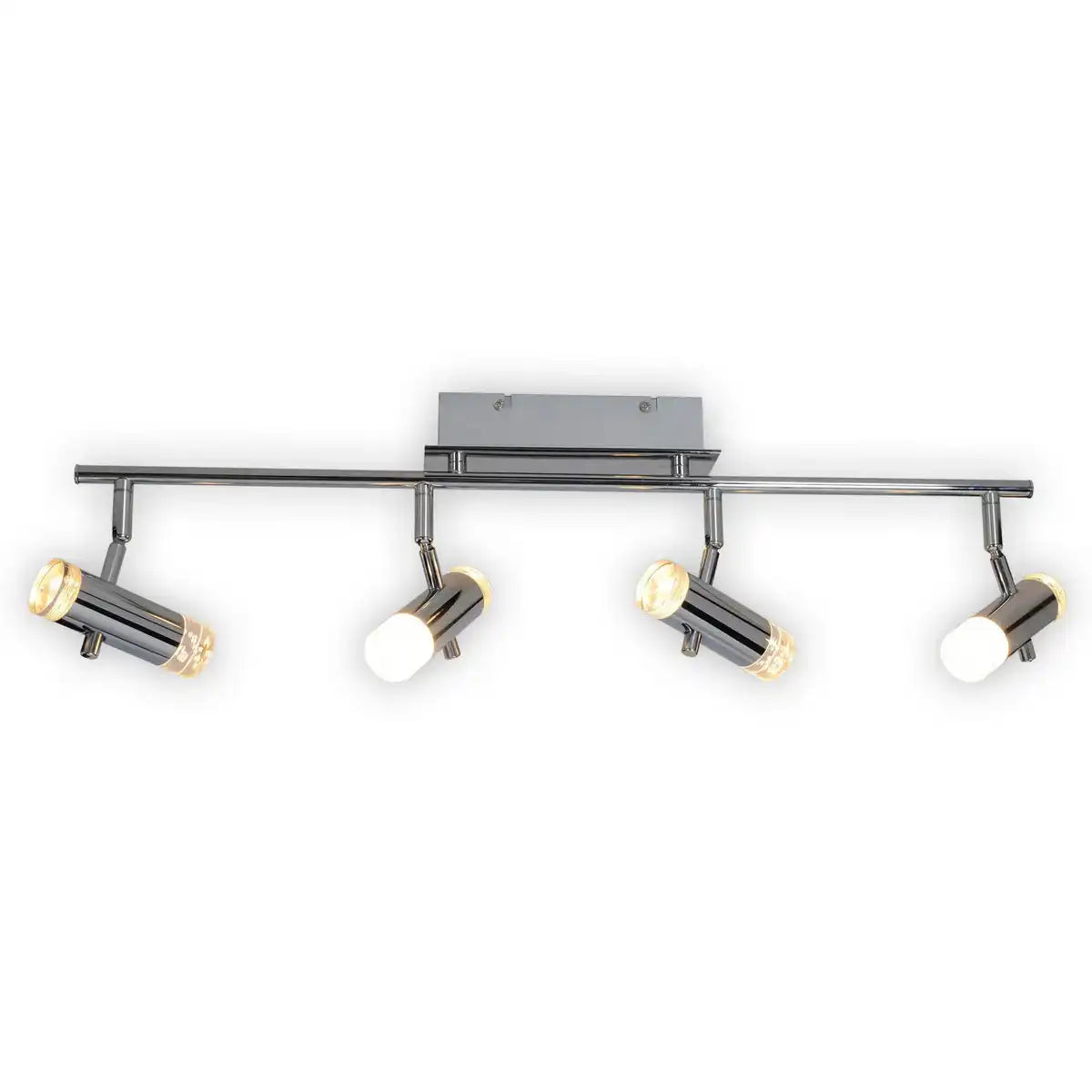 LED Deckenleuchte "GARDA" 66 cm lang, mit integrierten LEDs, aus chromfarbenem Metall und Acryl